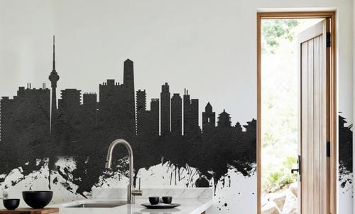 Beijing Skyline Black & White