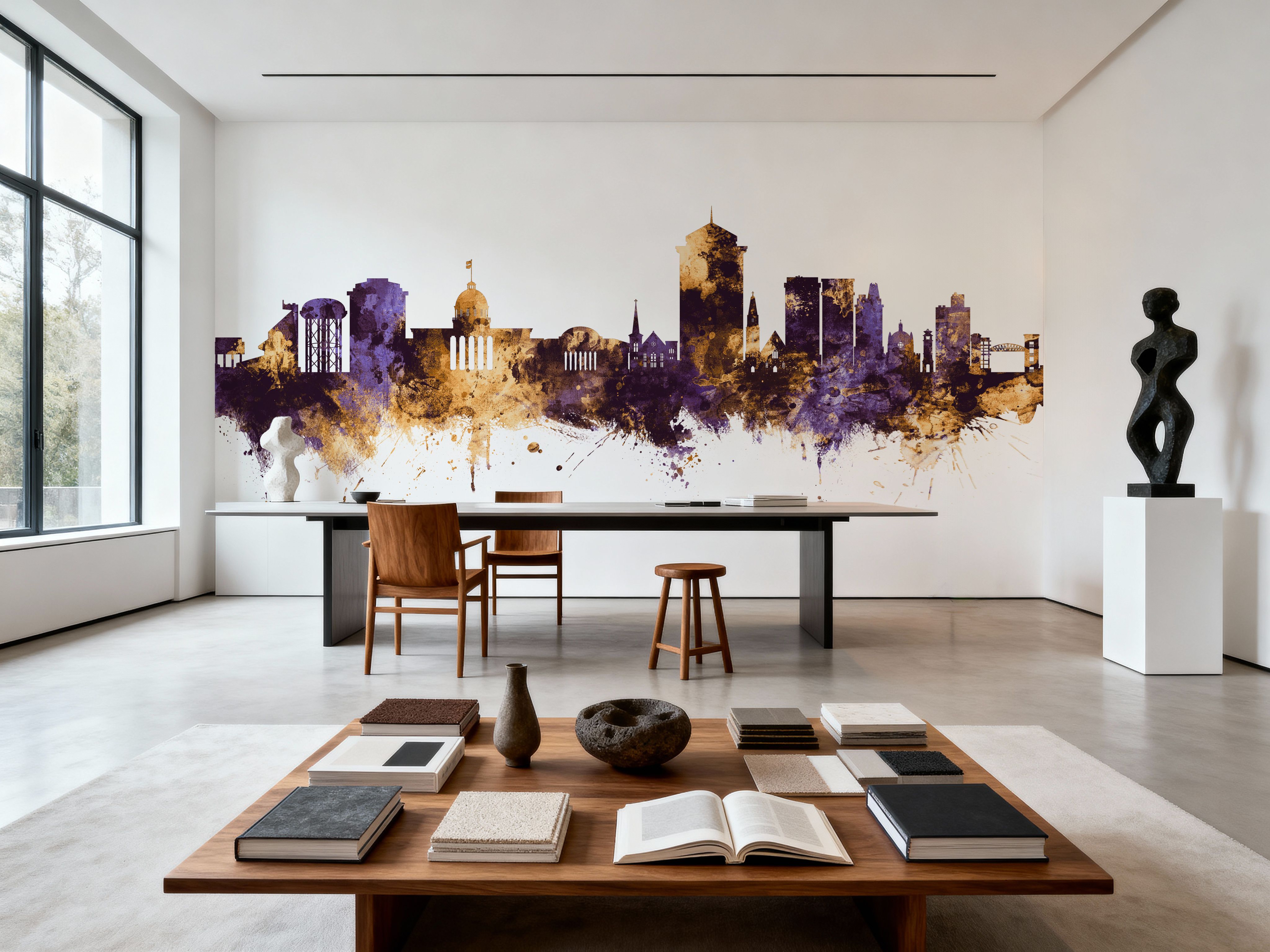 Montgomery Alabama Skyline Purple & Gold