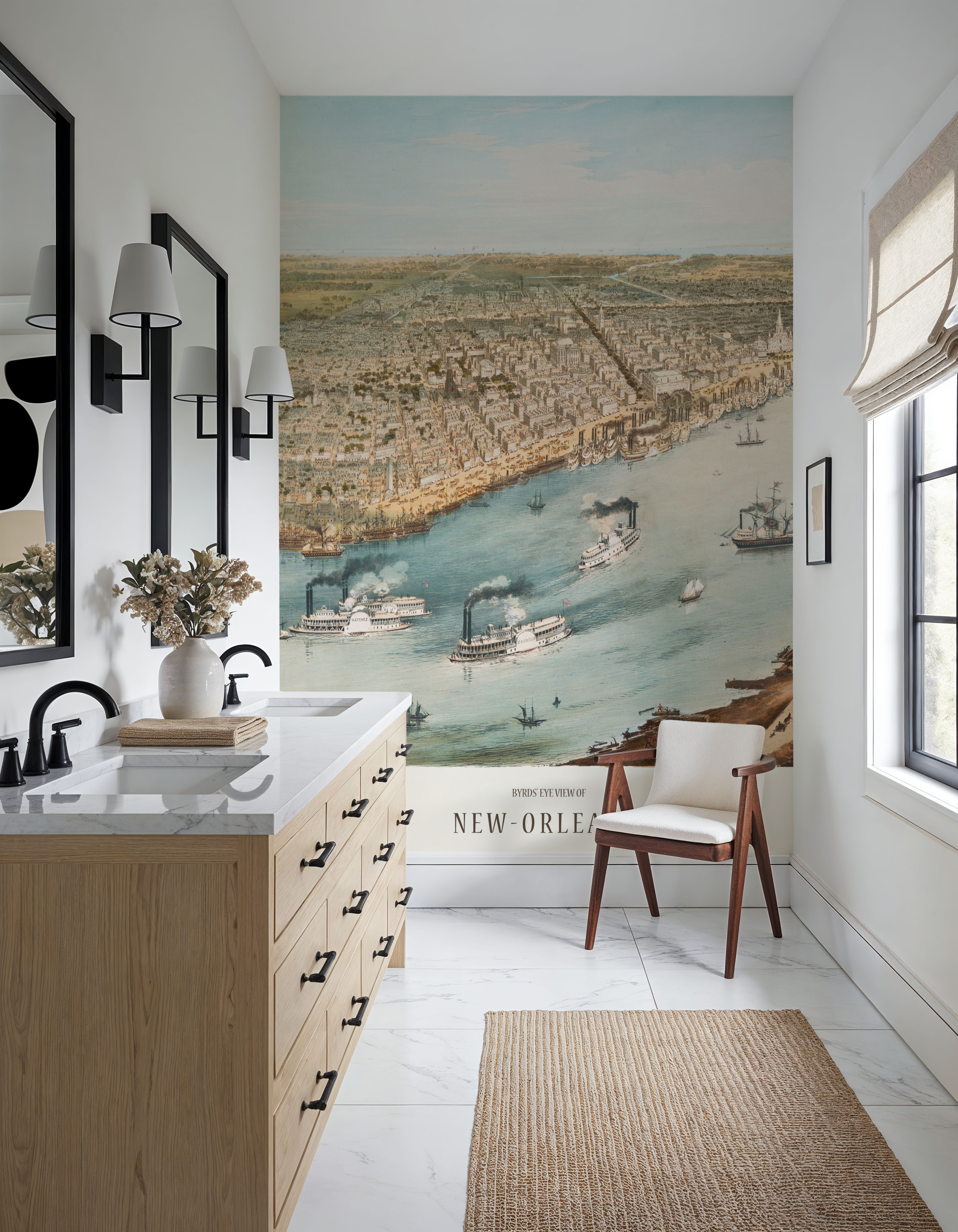 Old Aerial View of New Orleans, Louisiana