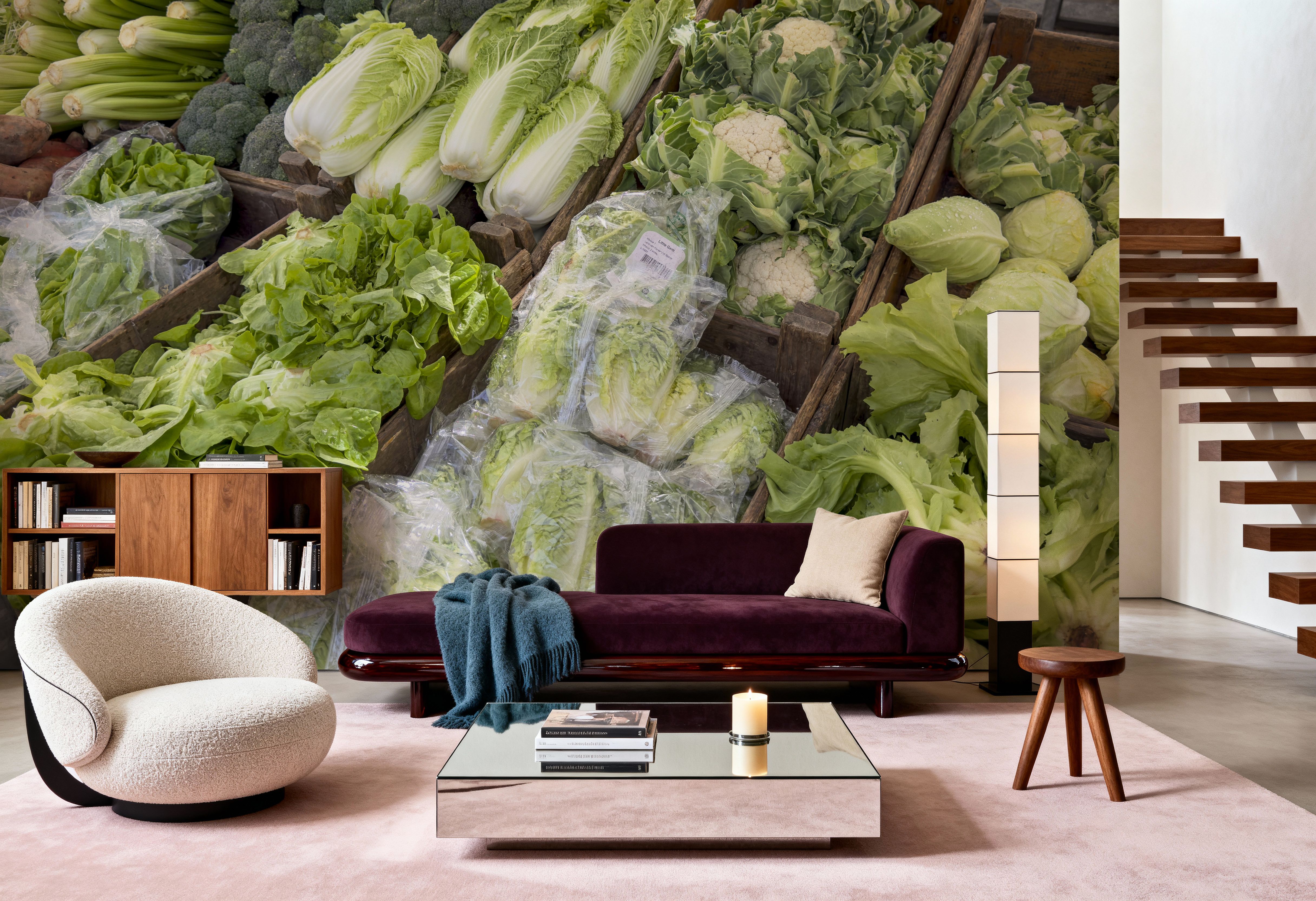 Wall Mural - Farmers' Market Harvest - Food & Drink mural wallpaper - Offices - Wallism US - Premium, Textured or Peel & Stick