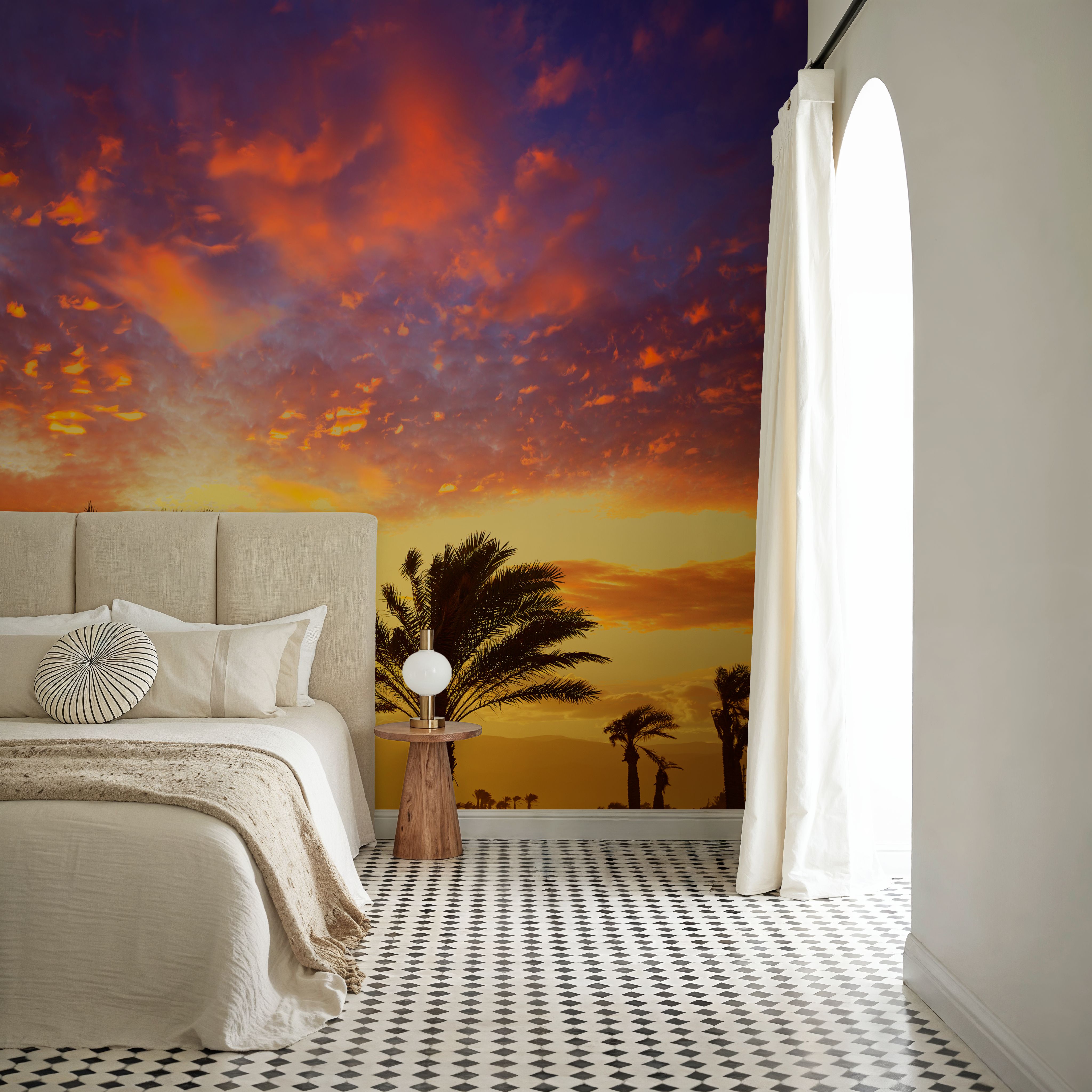 Blue Orange and Yellow Palms