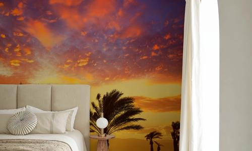 Blue Orange and Yellow Palms