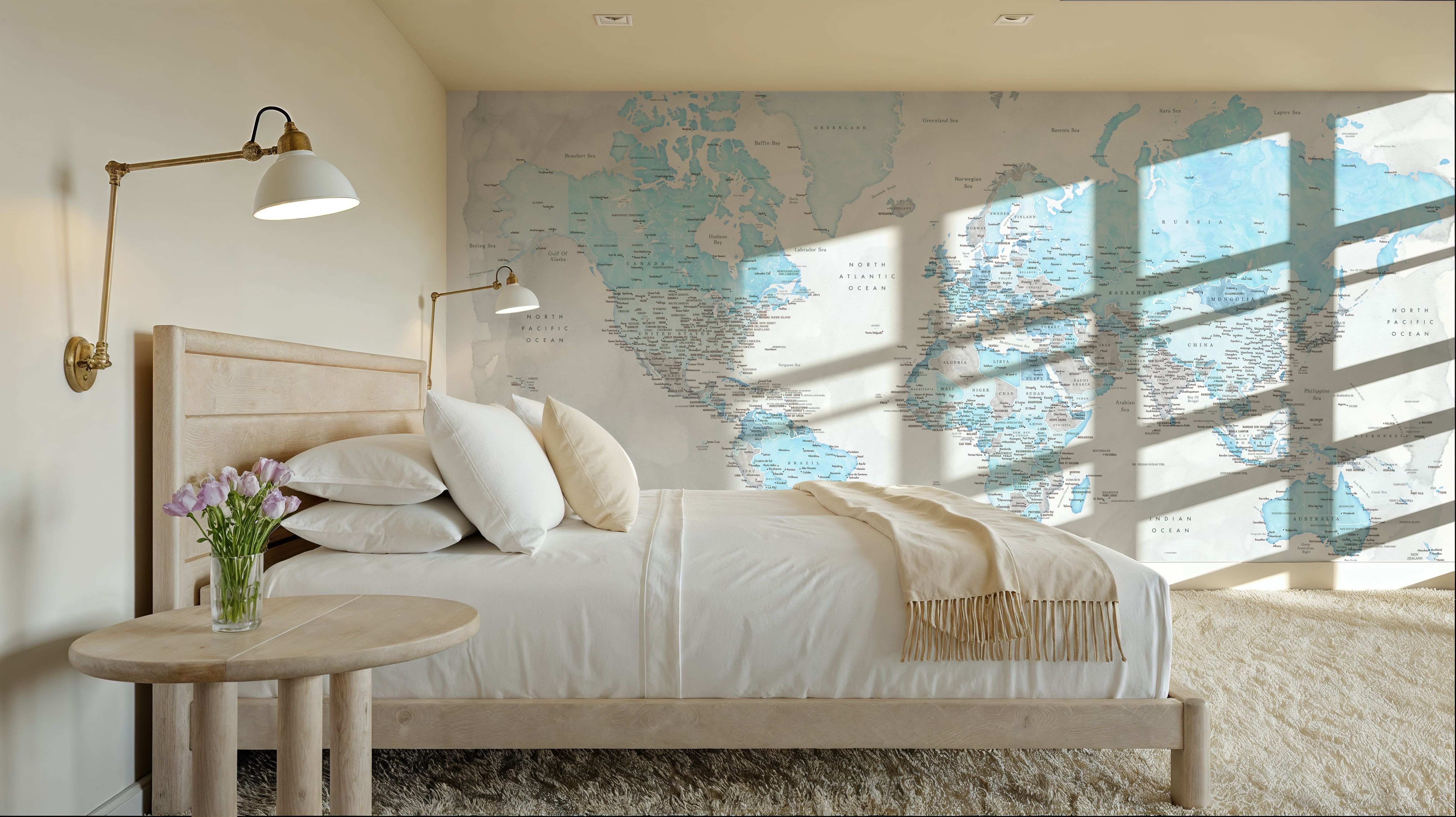 World Map Cities - Jabulani
