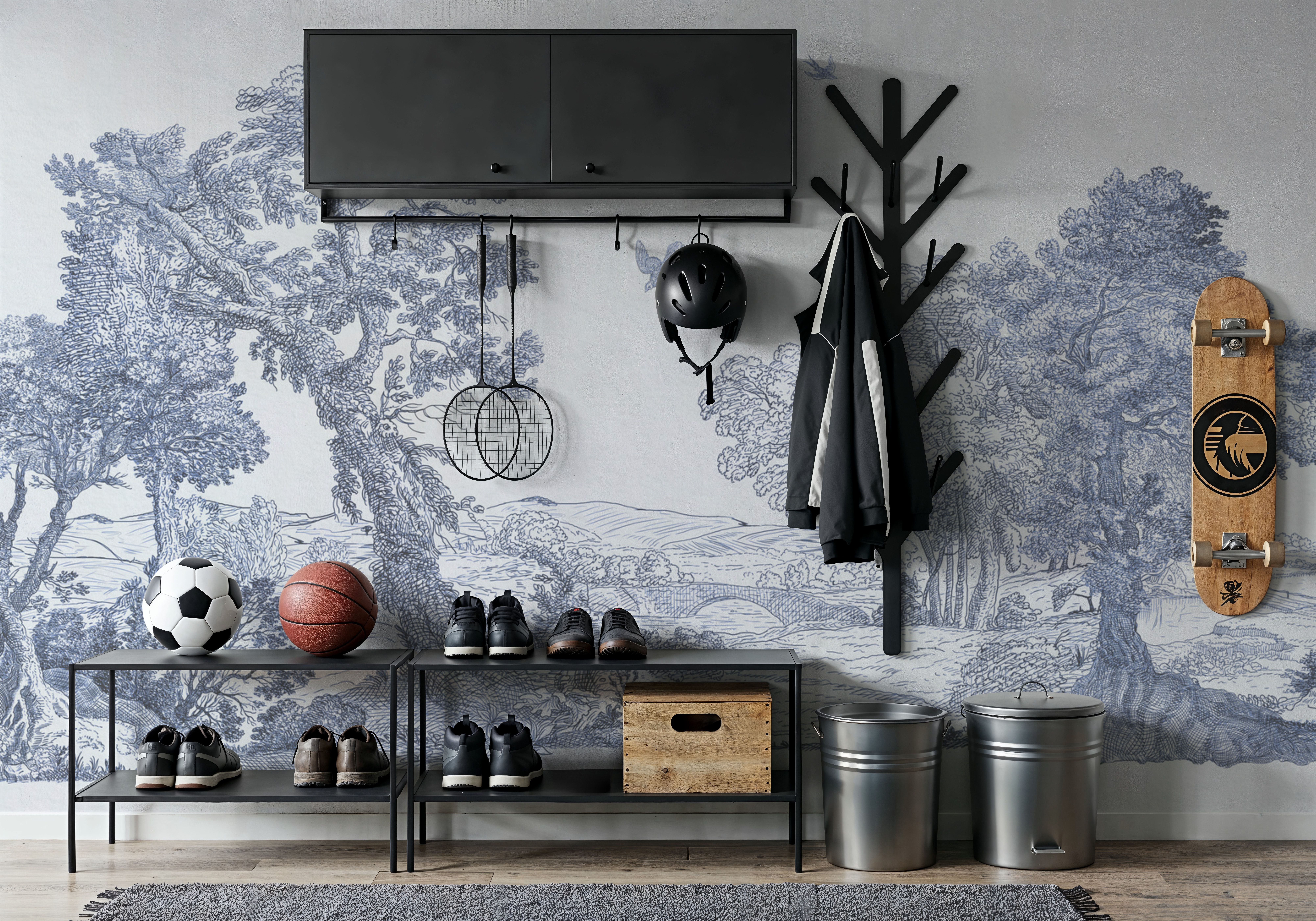 French Landscape, Dusty Blue