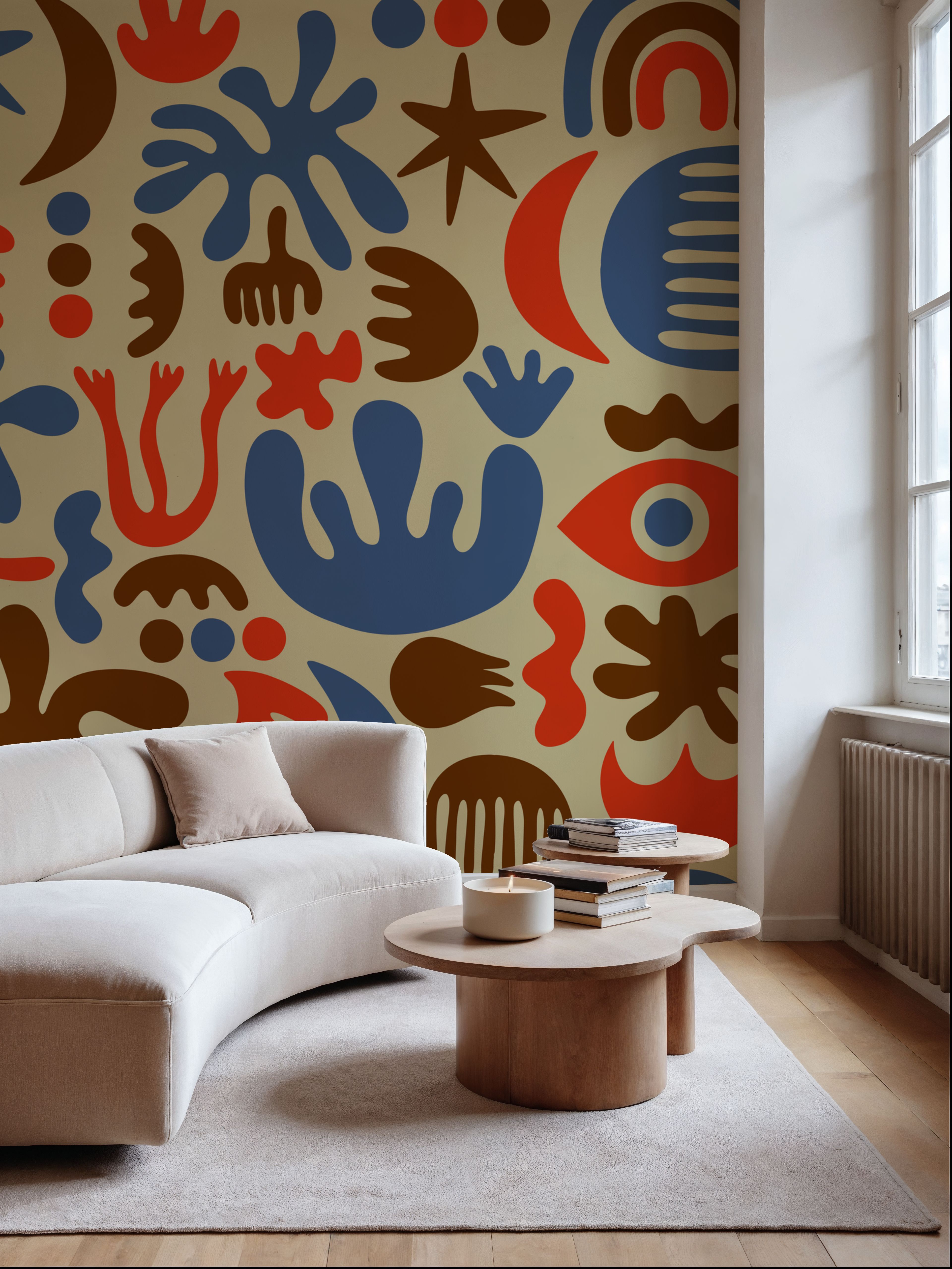 Cute Cutouts Mural, Multi