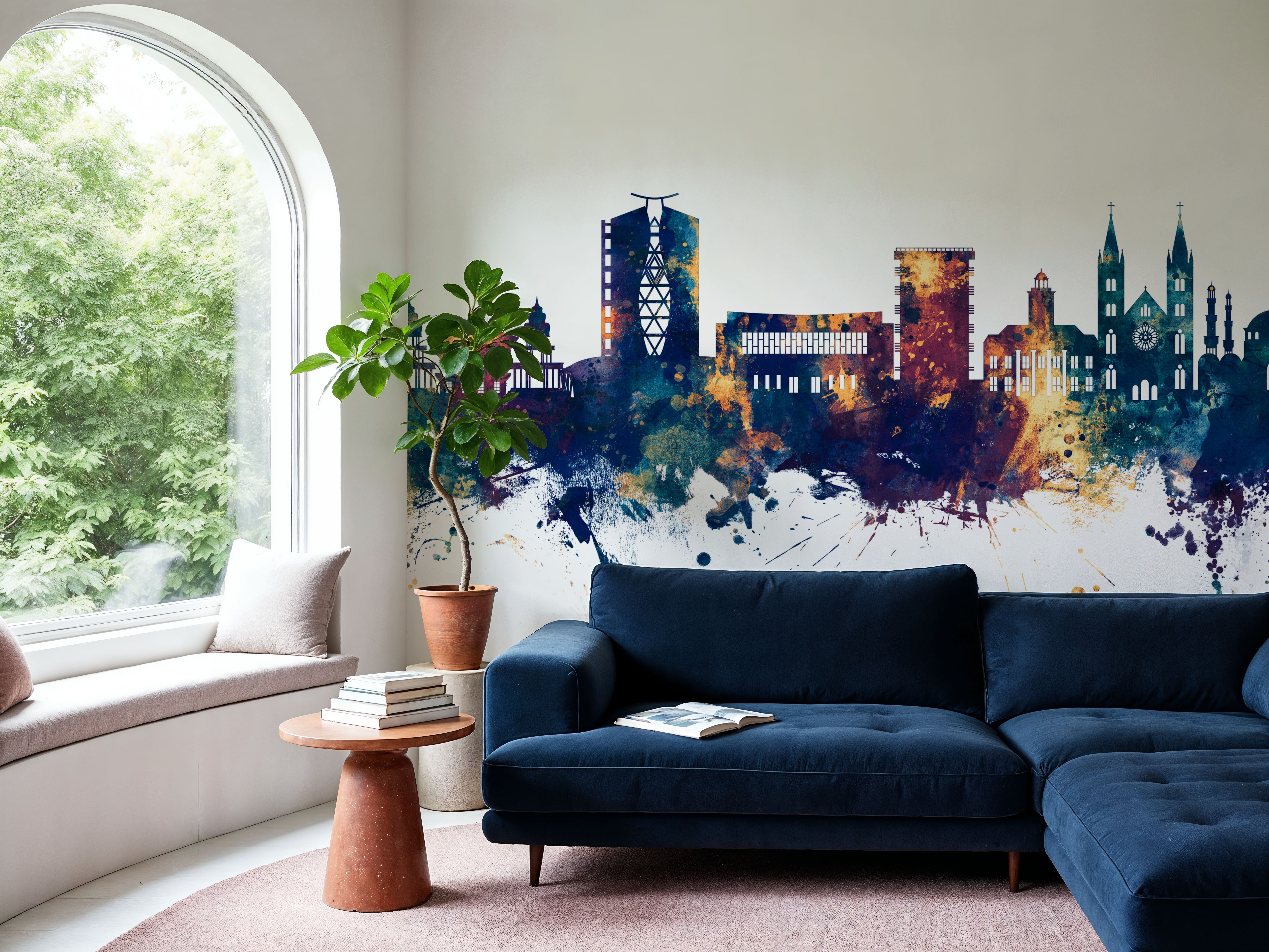 Paramaribo Suriname Skyline Blue & Bronze