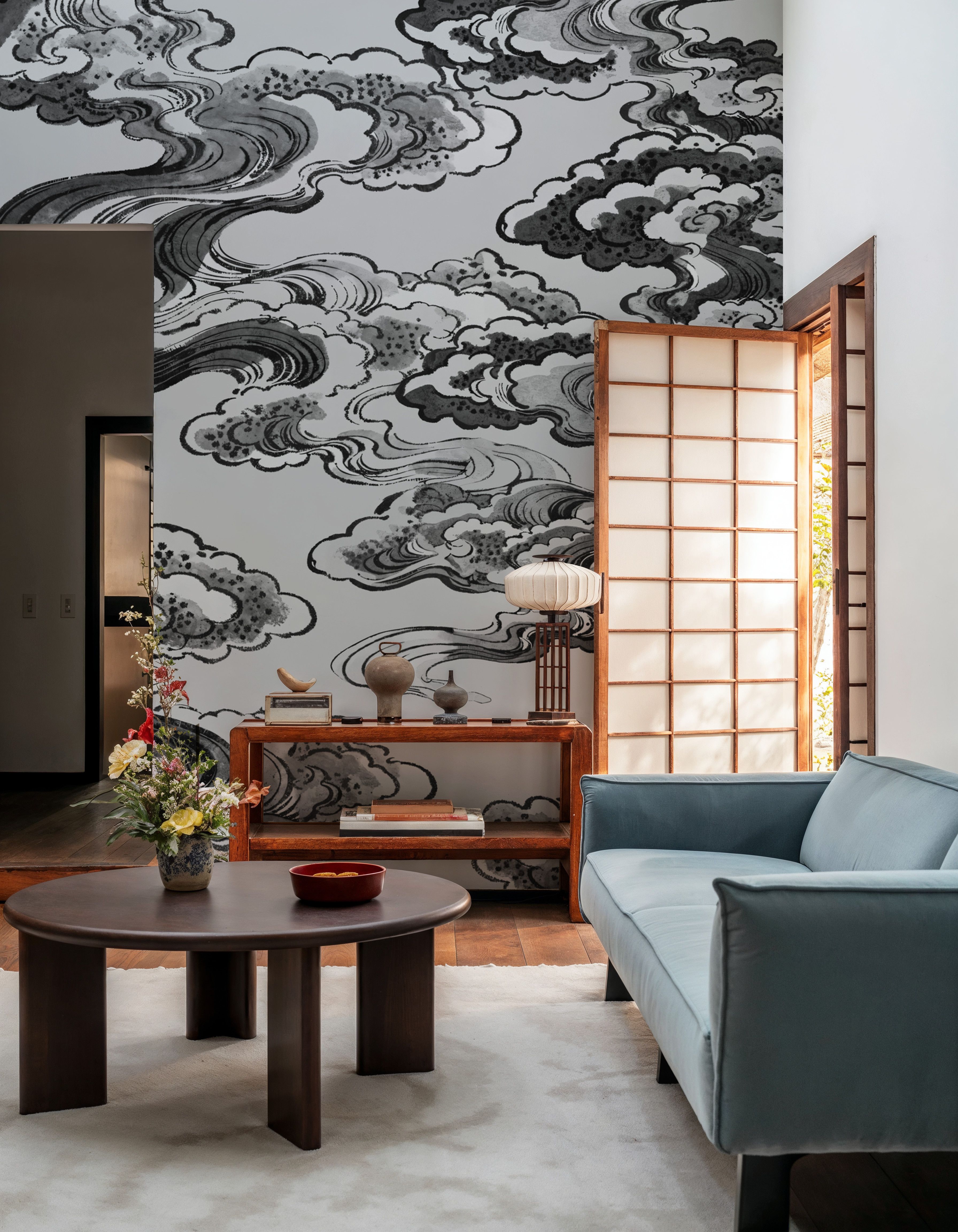 Ukiyo-e Clouds, Graphite, Wallpaper