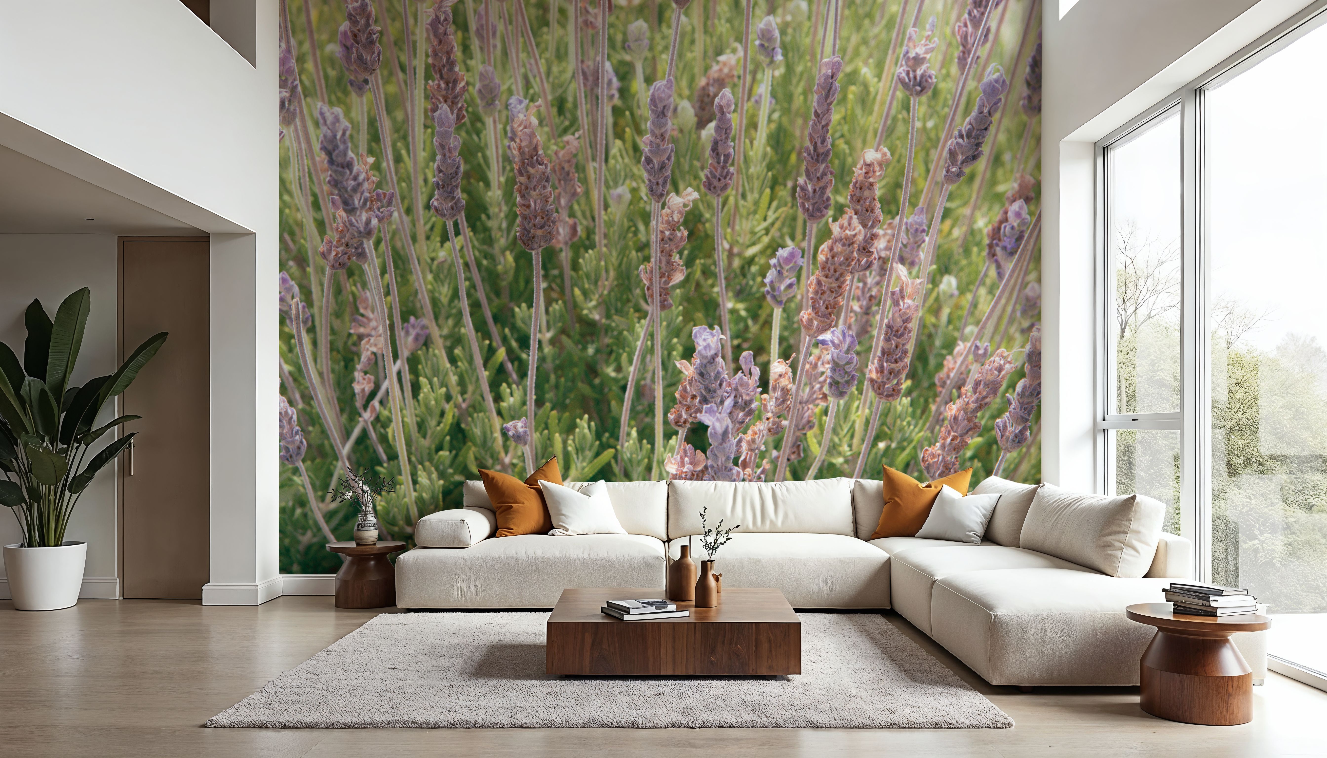 Wall Mural - Secret Garden II - Floral Foliage mural wallpaper - Green - Bedroom - Wallism US - Premium, Textured or Peel & Stick