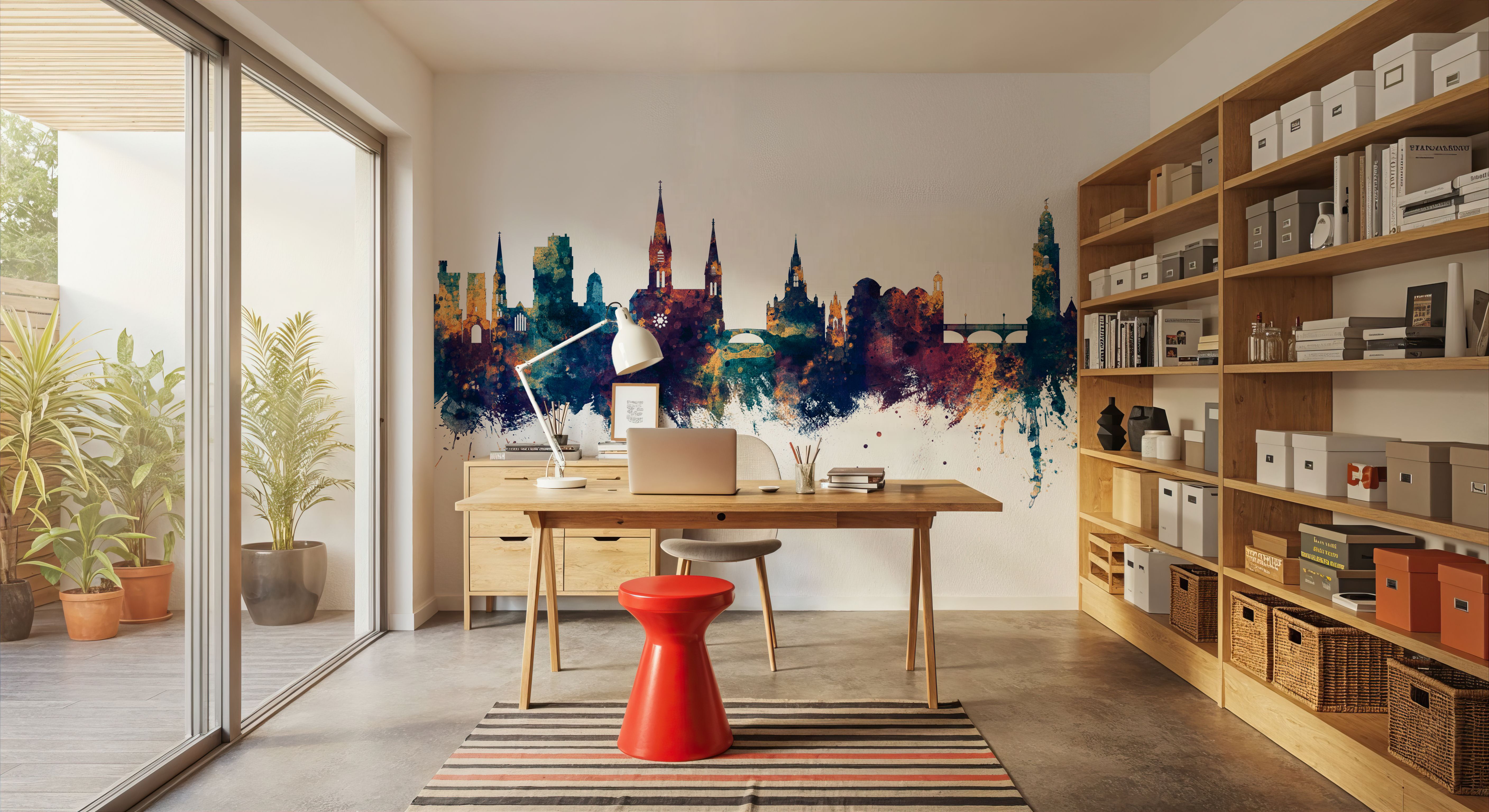 Cork Ireland Skyline Blue & Bronze