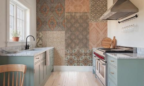 Venetian Patchwork I Orange Gray