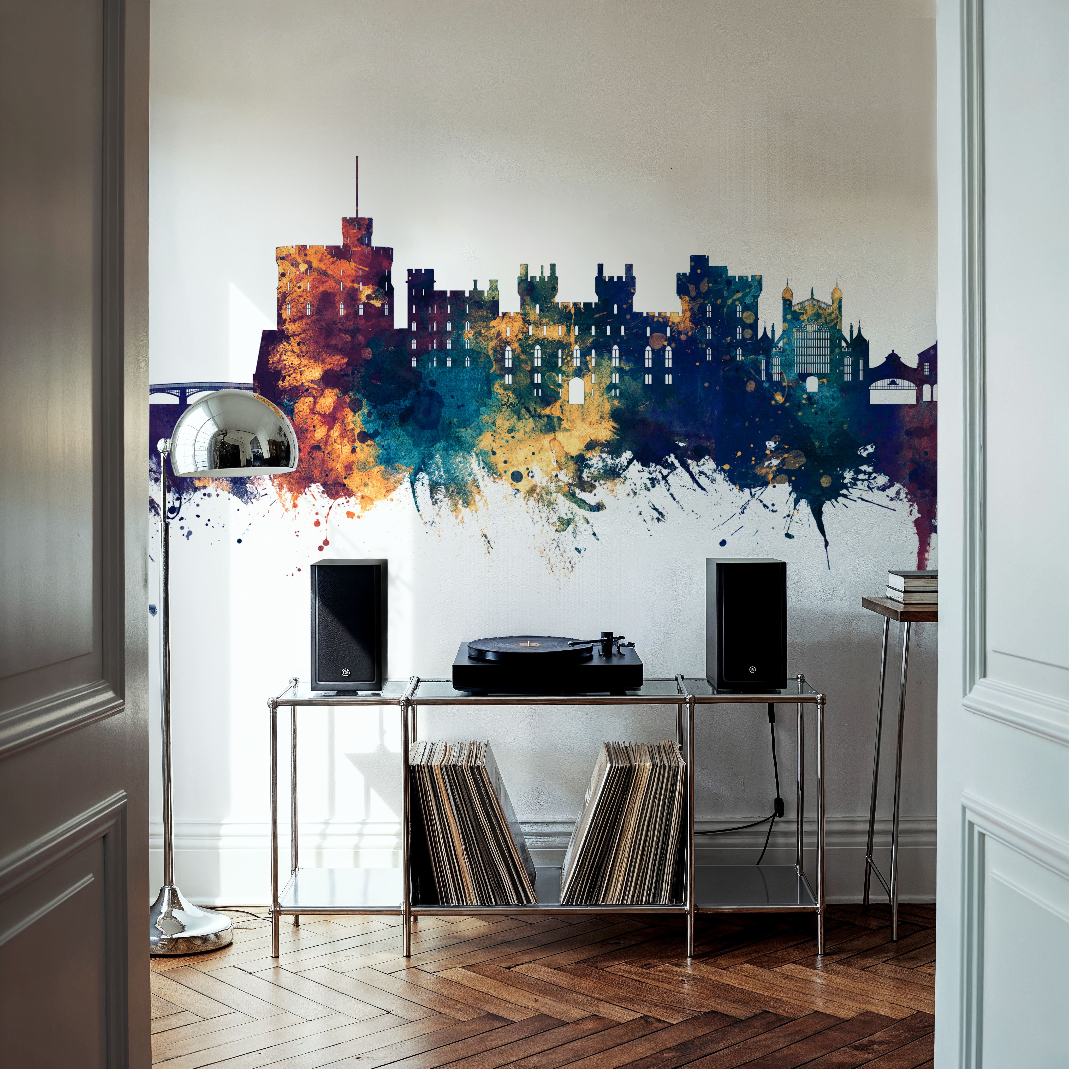 Windsor England Skyline Blue & Bronze