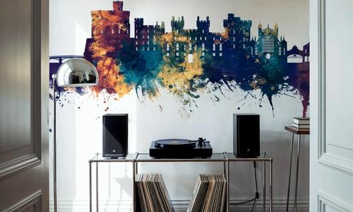 Windsor England Skyline Blue & Bronze