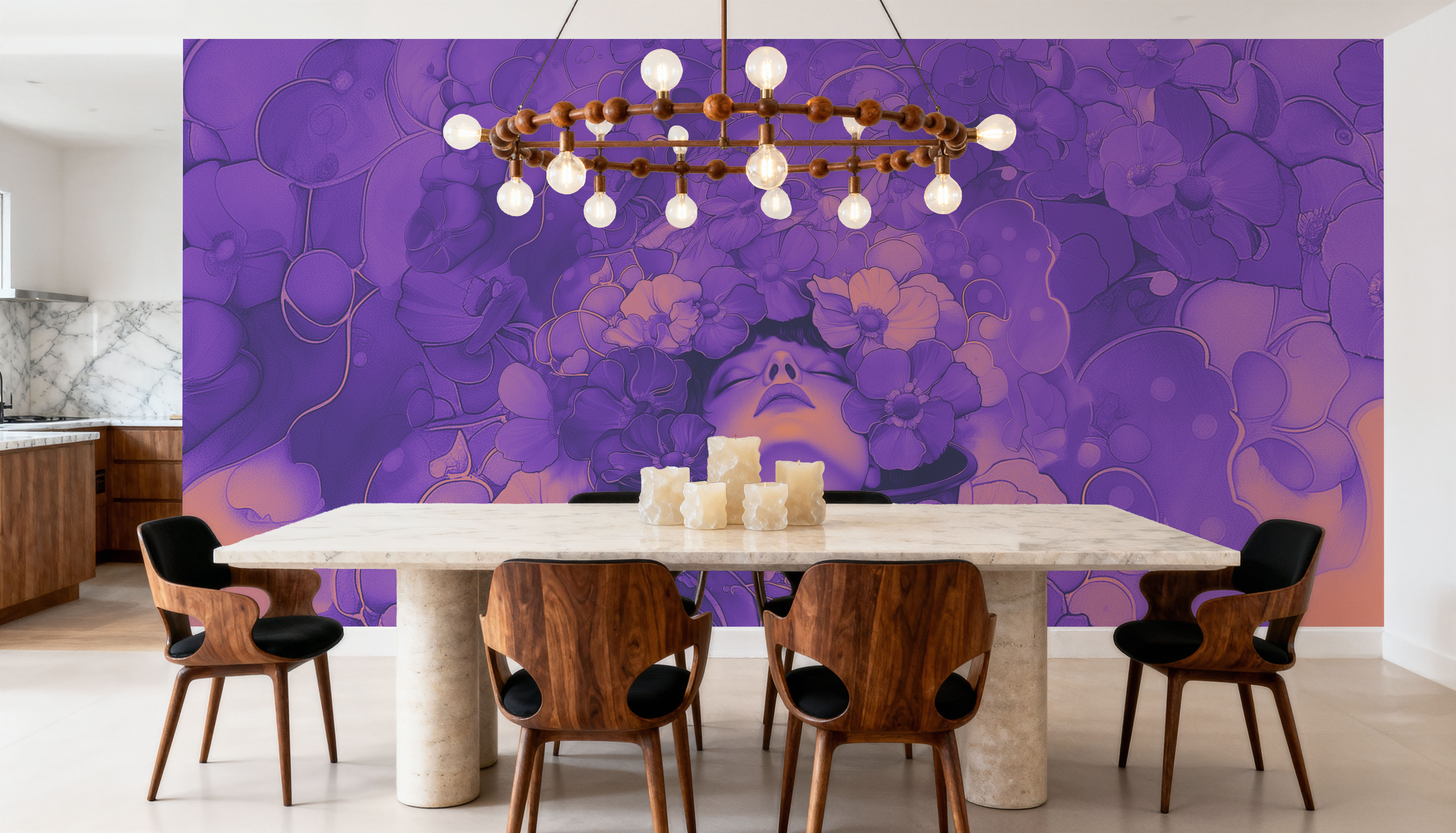 The Bucket of List Purple Peach, Wallpaper