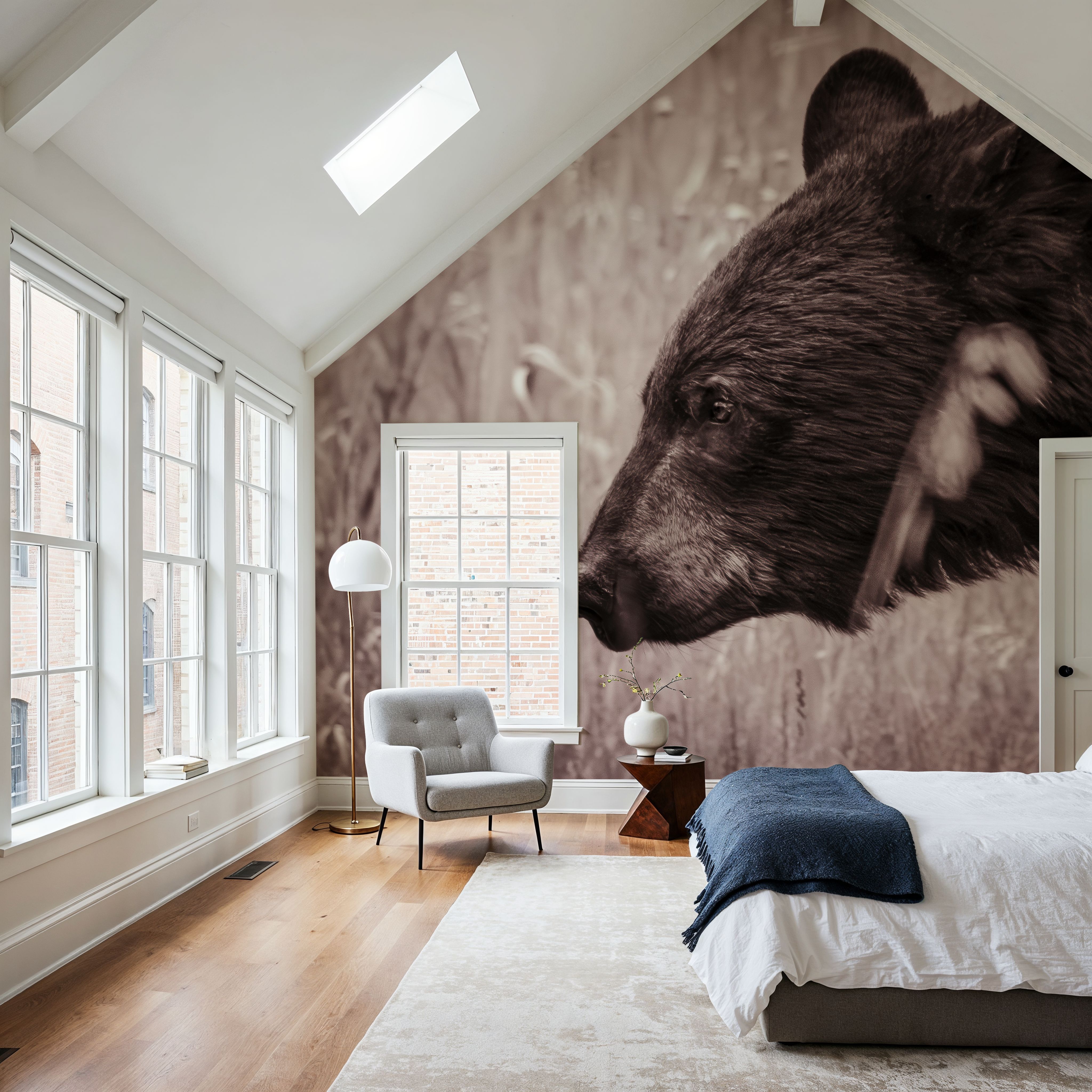 Black Bear in British Columbia Sepia Tones