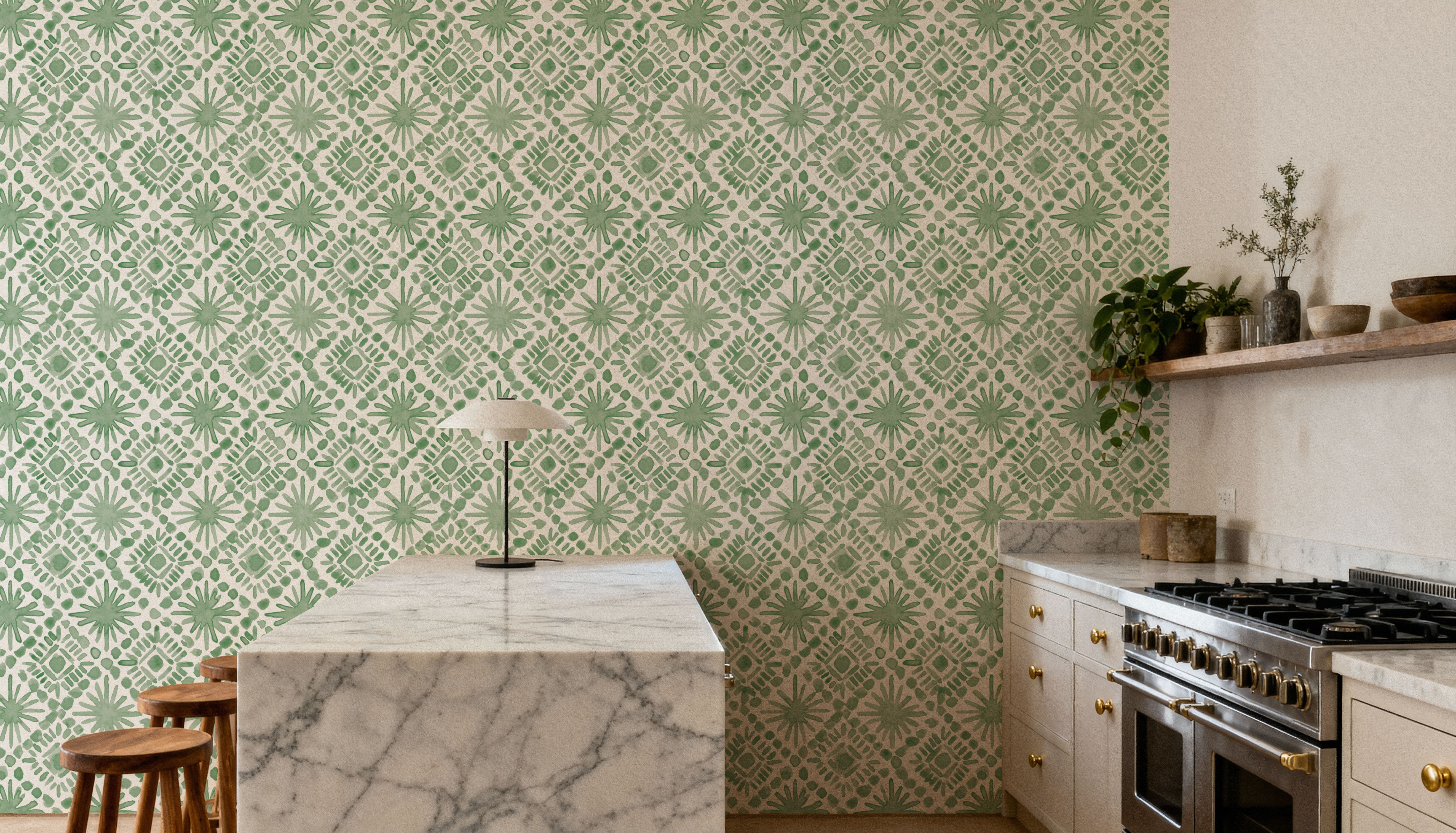 Paradise Splash Dark Green