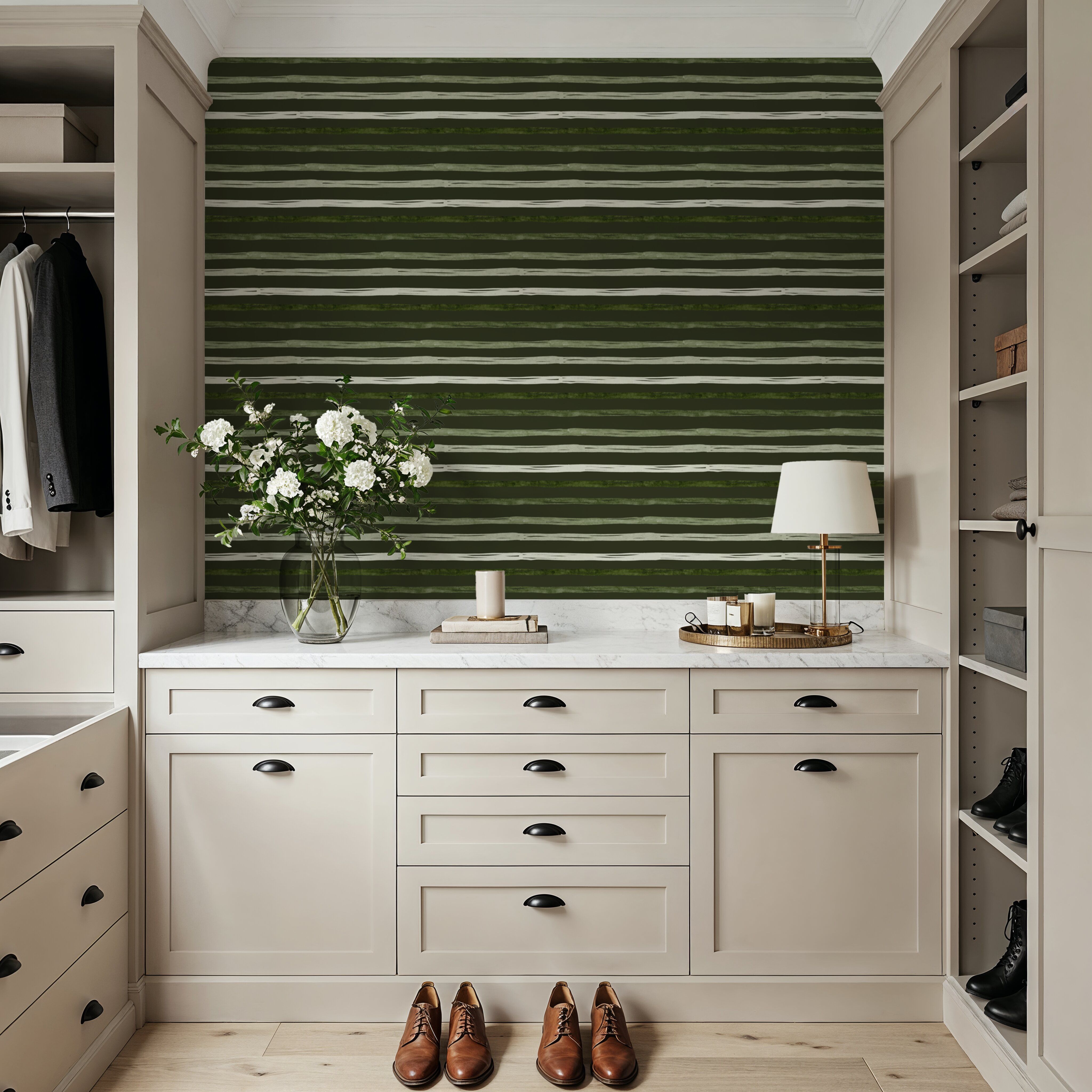 Green Stripes Dark