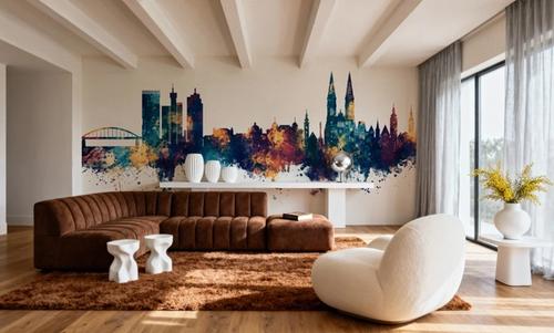 Zagreb Croatia Skyline Blue & Bronze