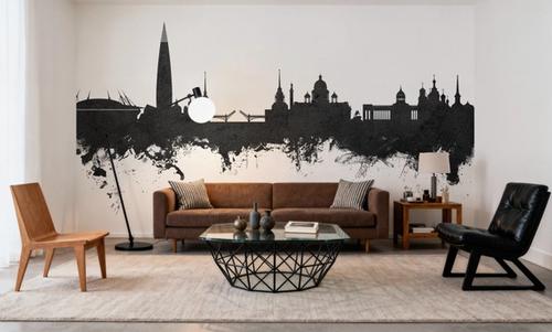 St Petersbug Russia Skyline Black & White