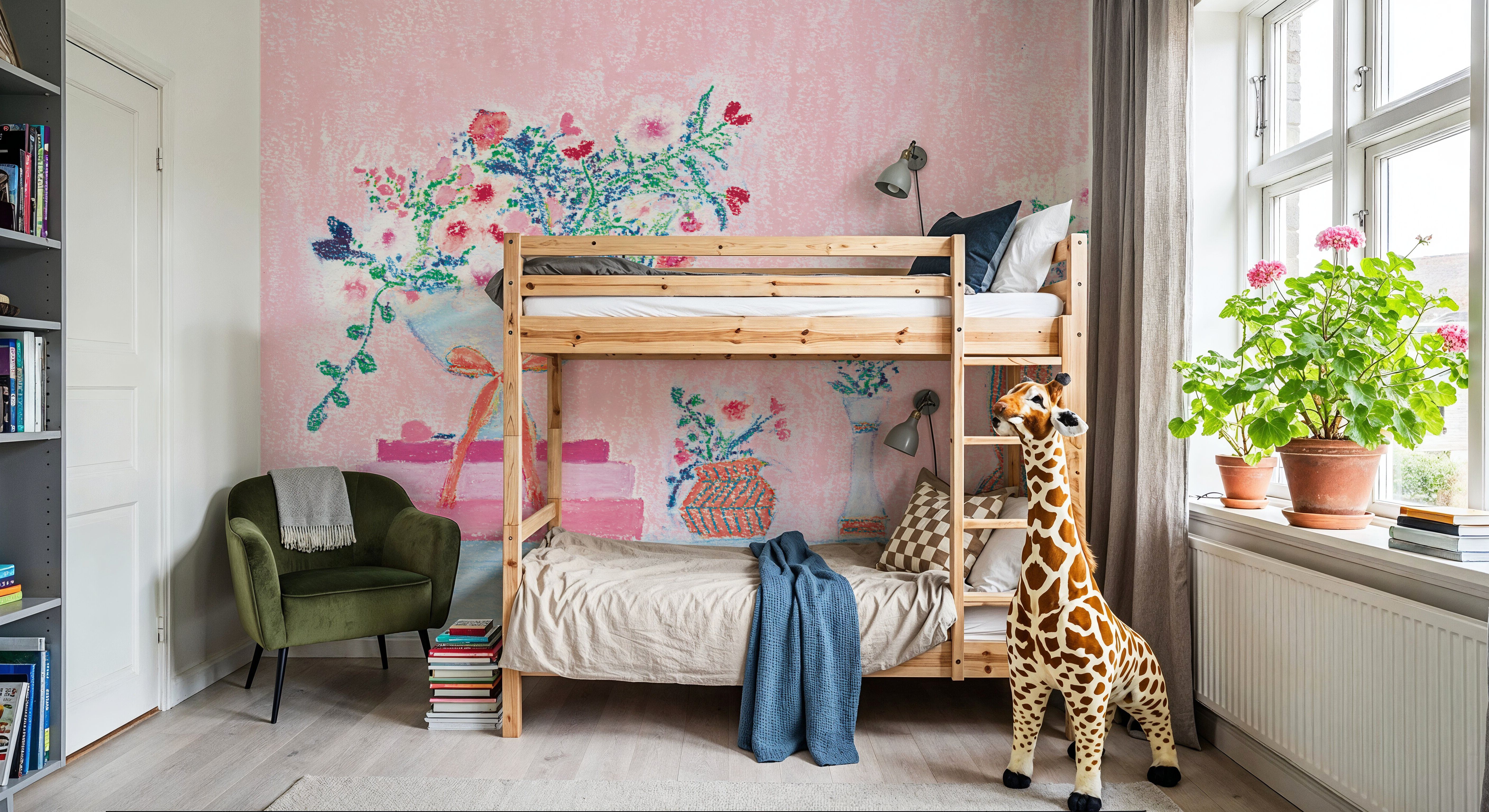 Flower Vases and Books Pink