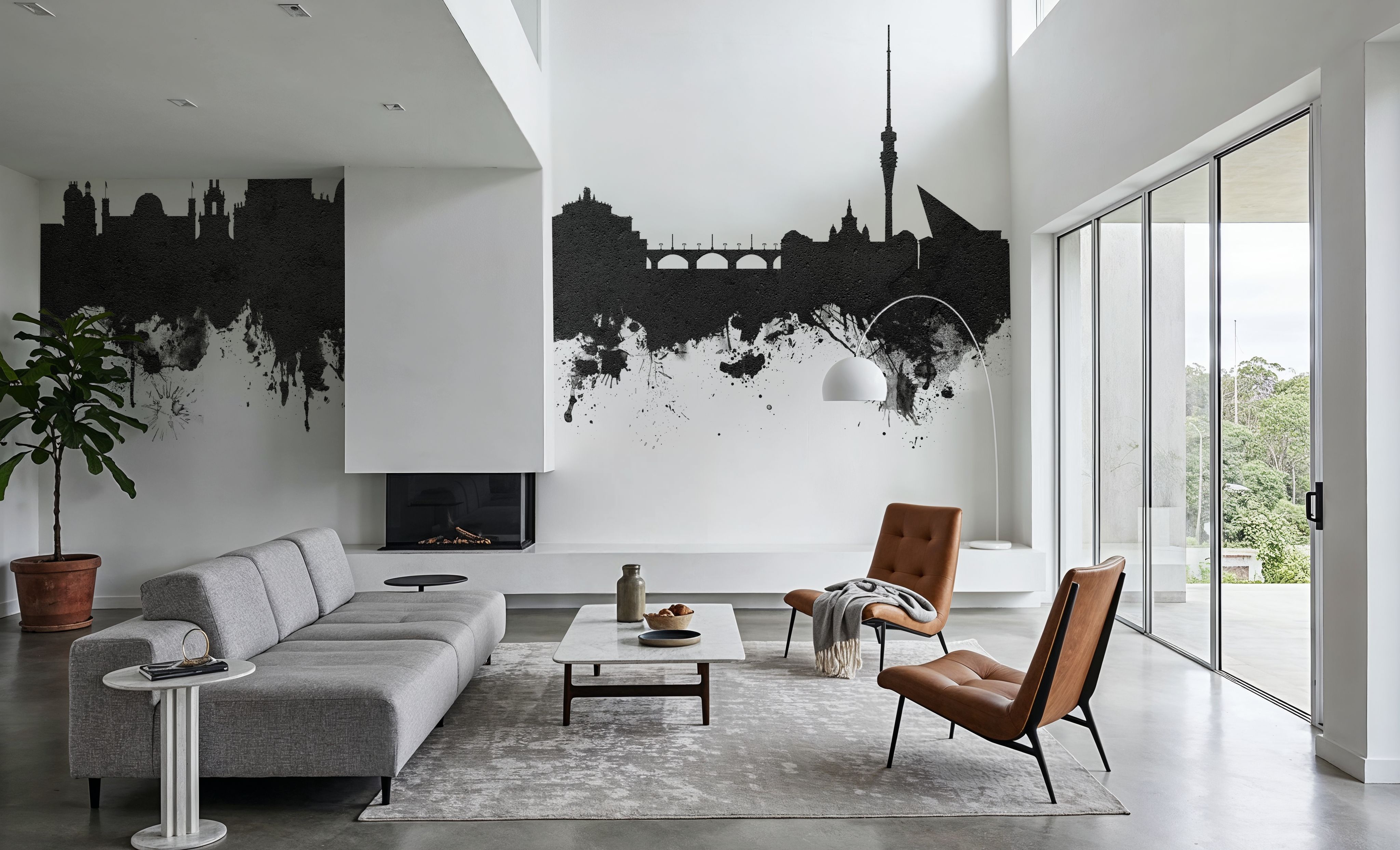 Dresden Germany Skyline Black & White