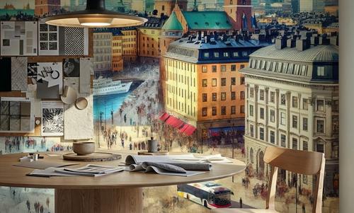 Watercolor Stockholm Sweden