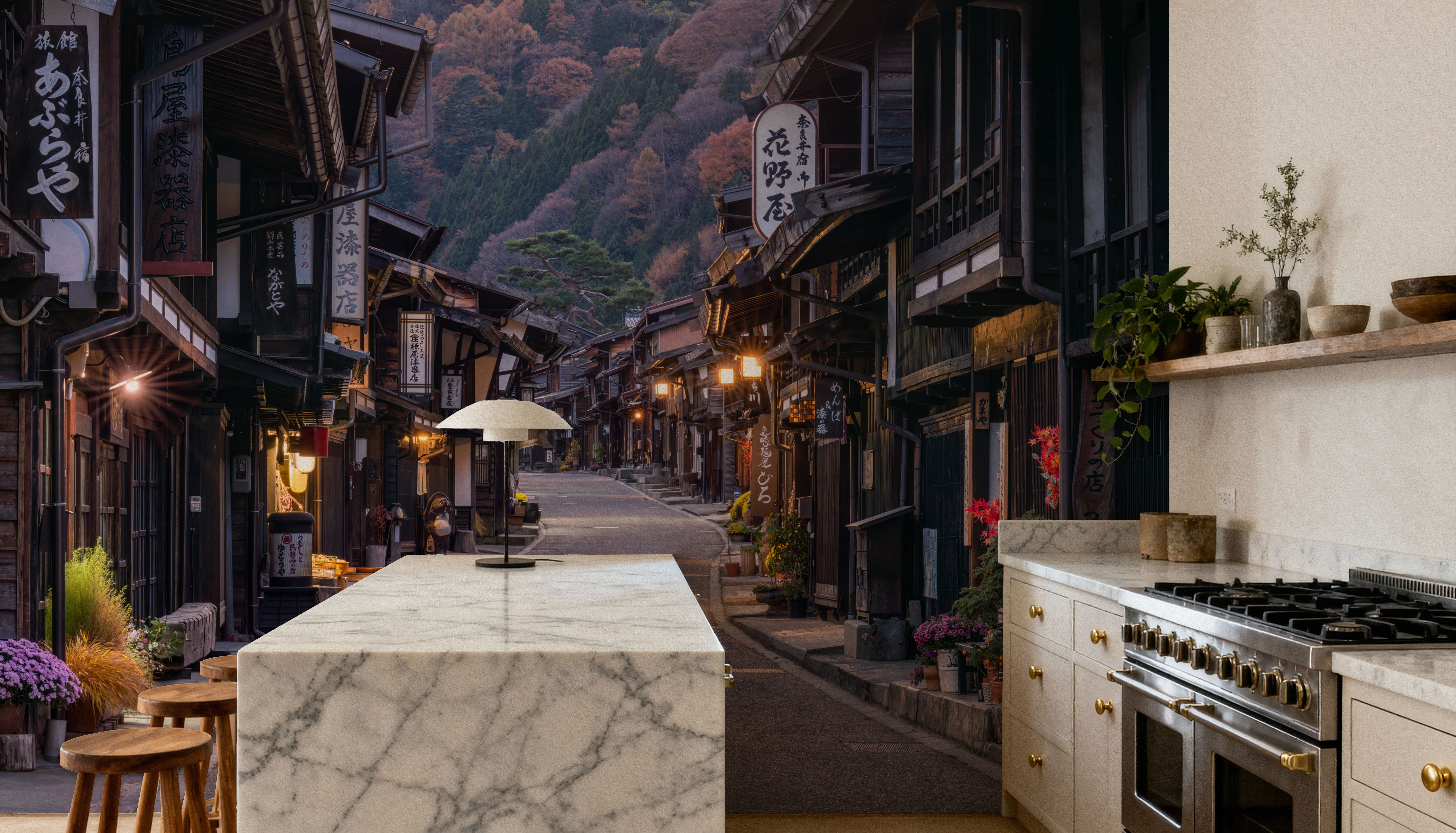 Narai-juku Streets, Wallpaper