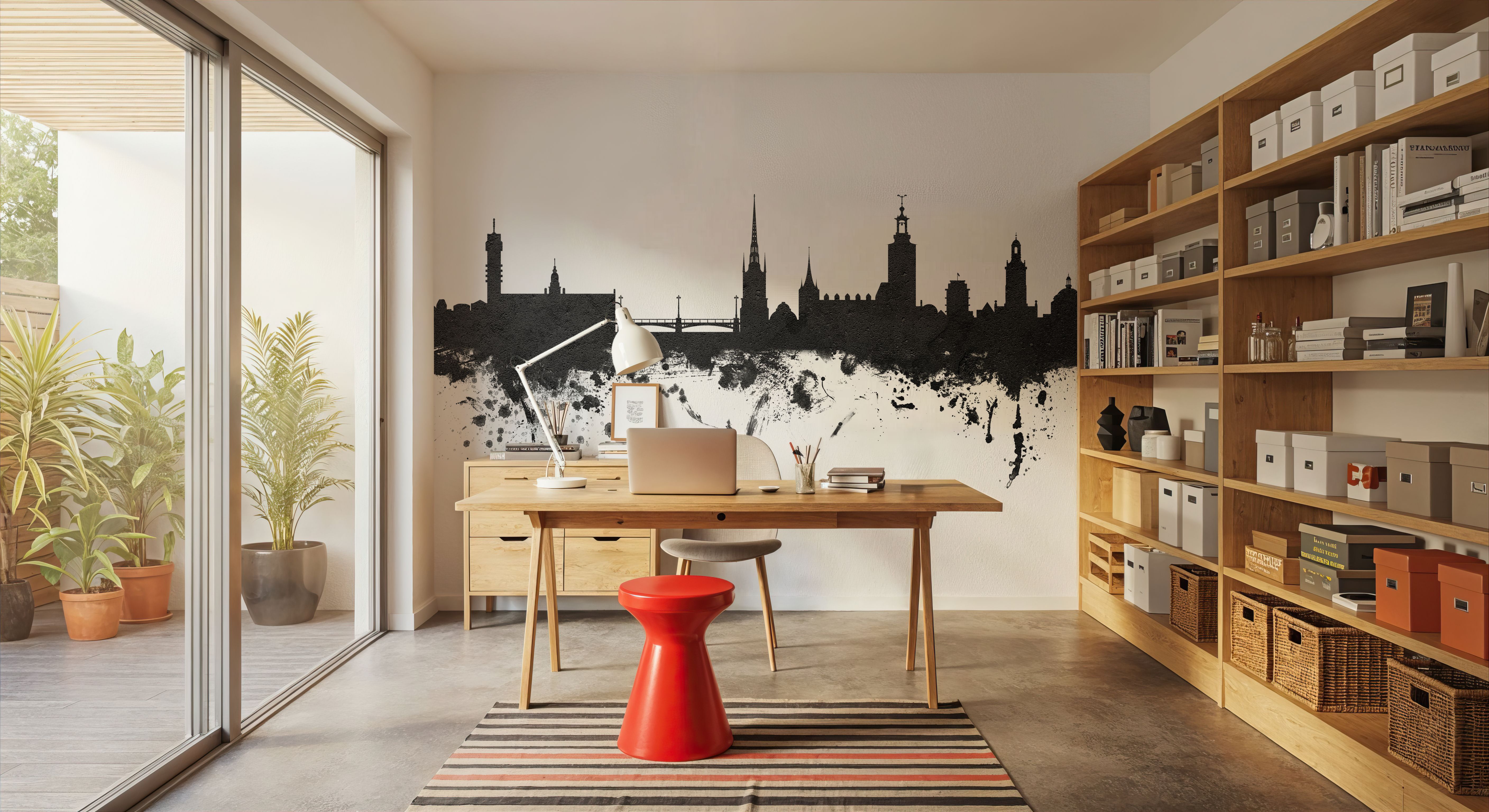 Stockholm Skyline Black & White