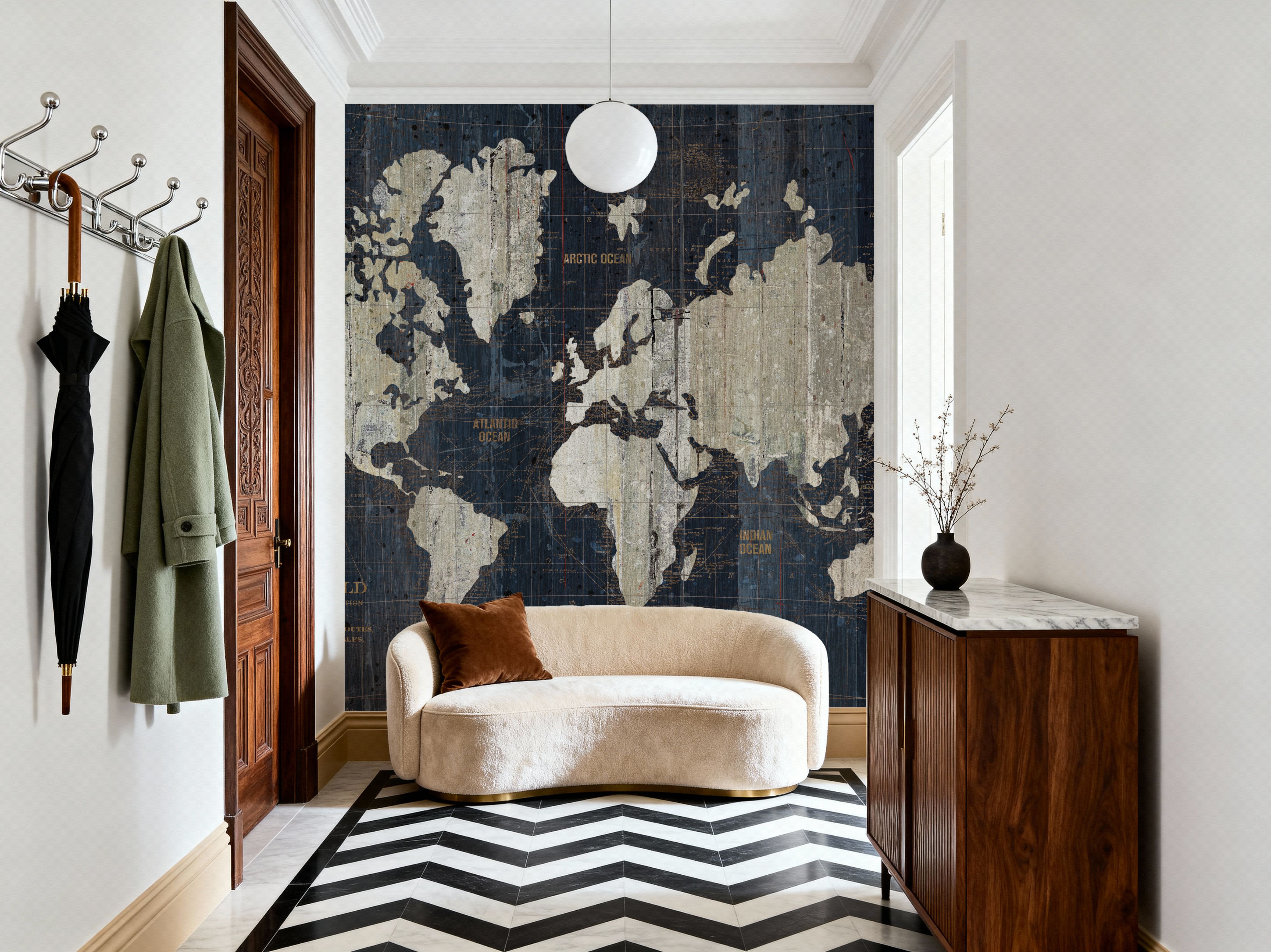 Old World Map Blue v2