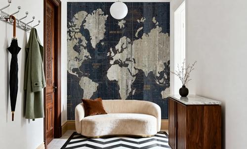 Old World Map Blue v2
