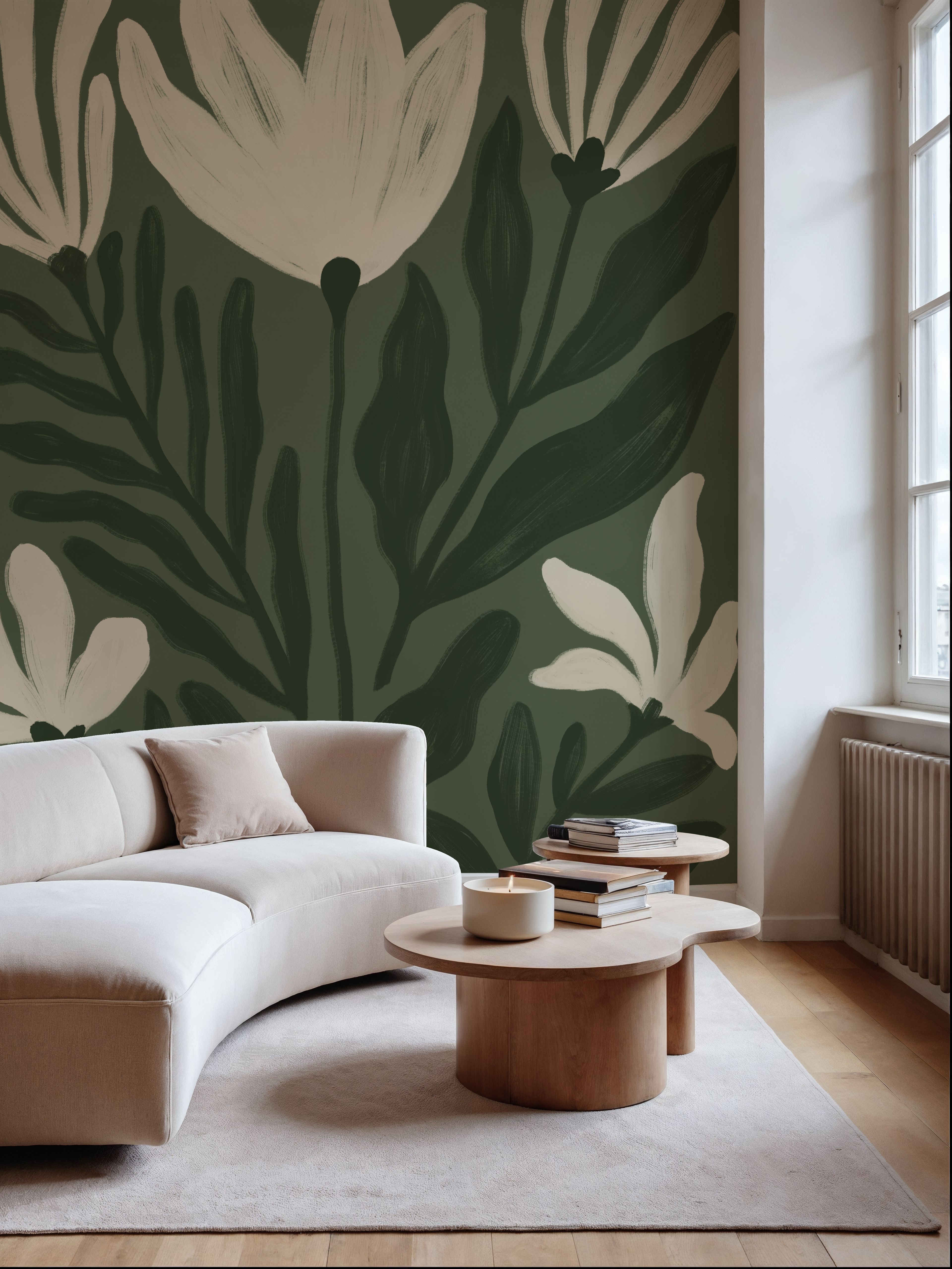 Wall Mural - Simple Petals II - Dining Room - Wallism US - Premium, Textured or Peel & Stick