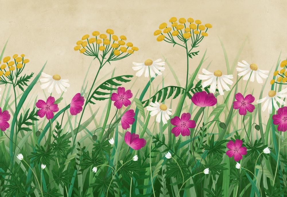 Geranium Meadow, Beige