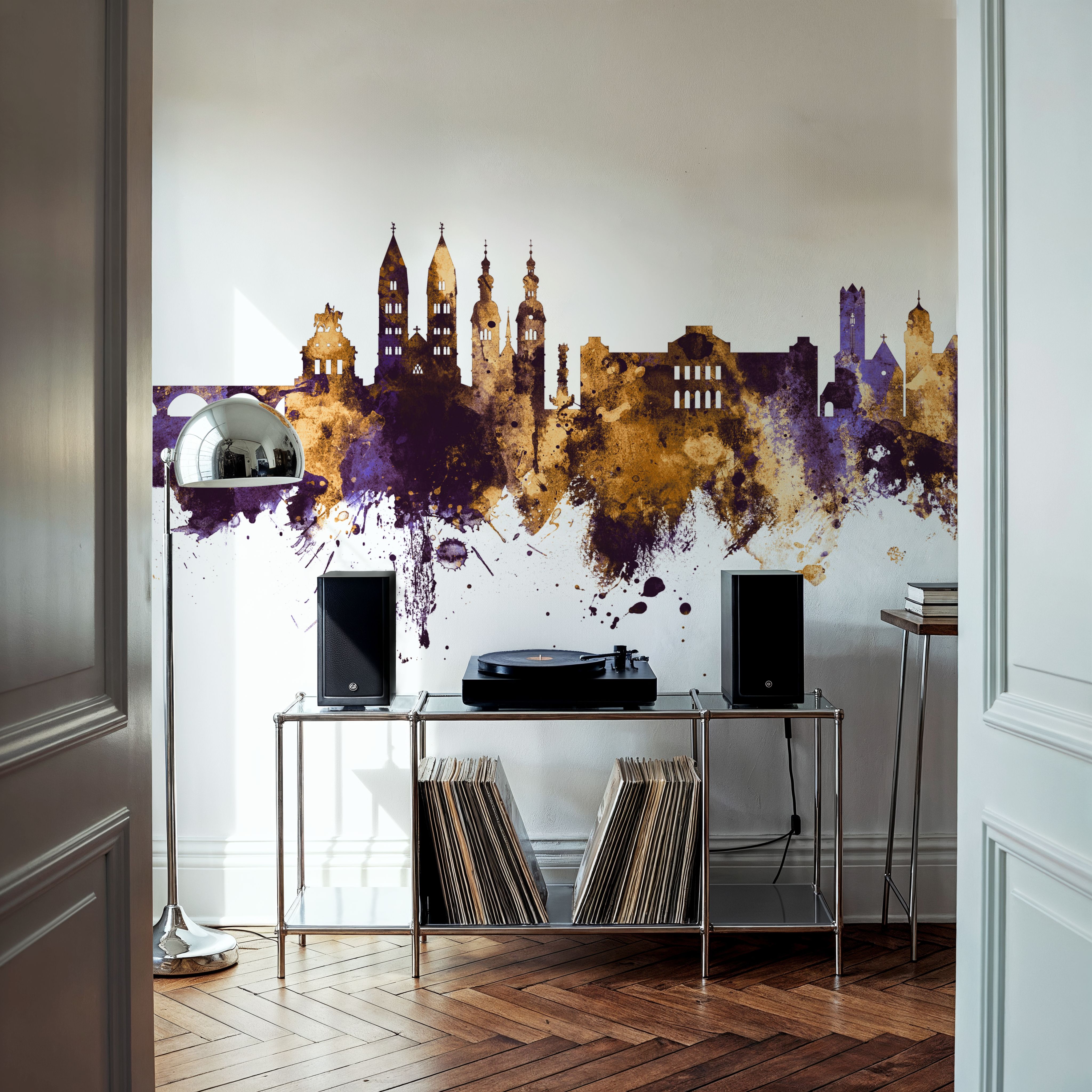 Koblenz Germany Skyline Purpl & Gold