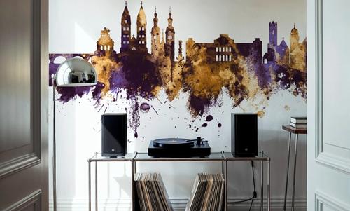 Koblenz Germany Skyline Purpl & Gold