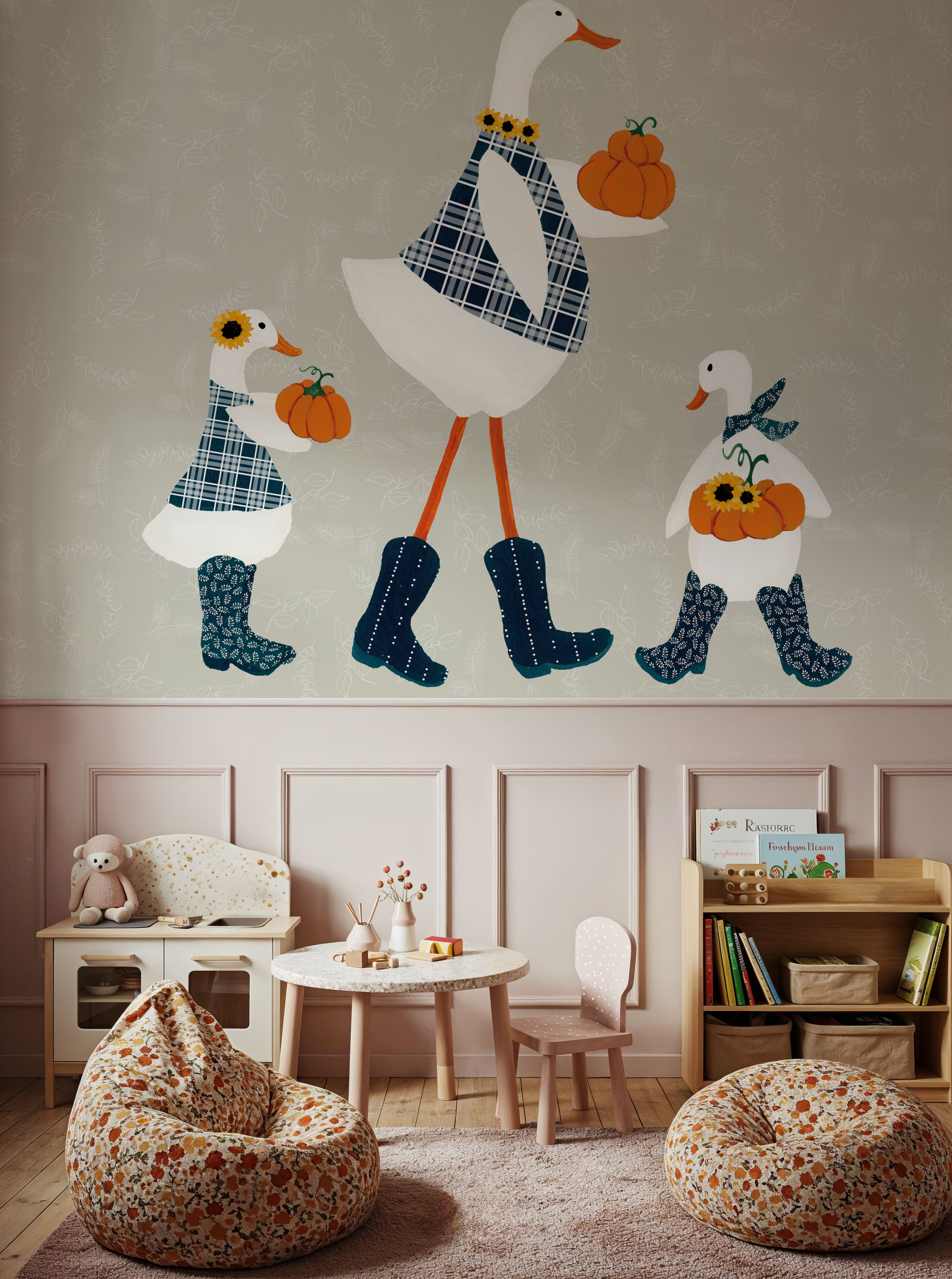 Ducks in the Pumpkin Patch X