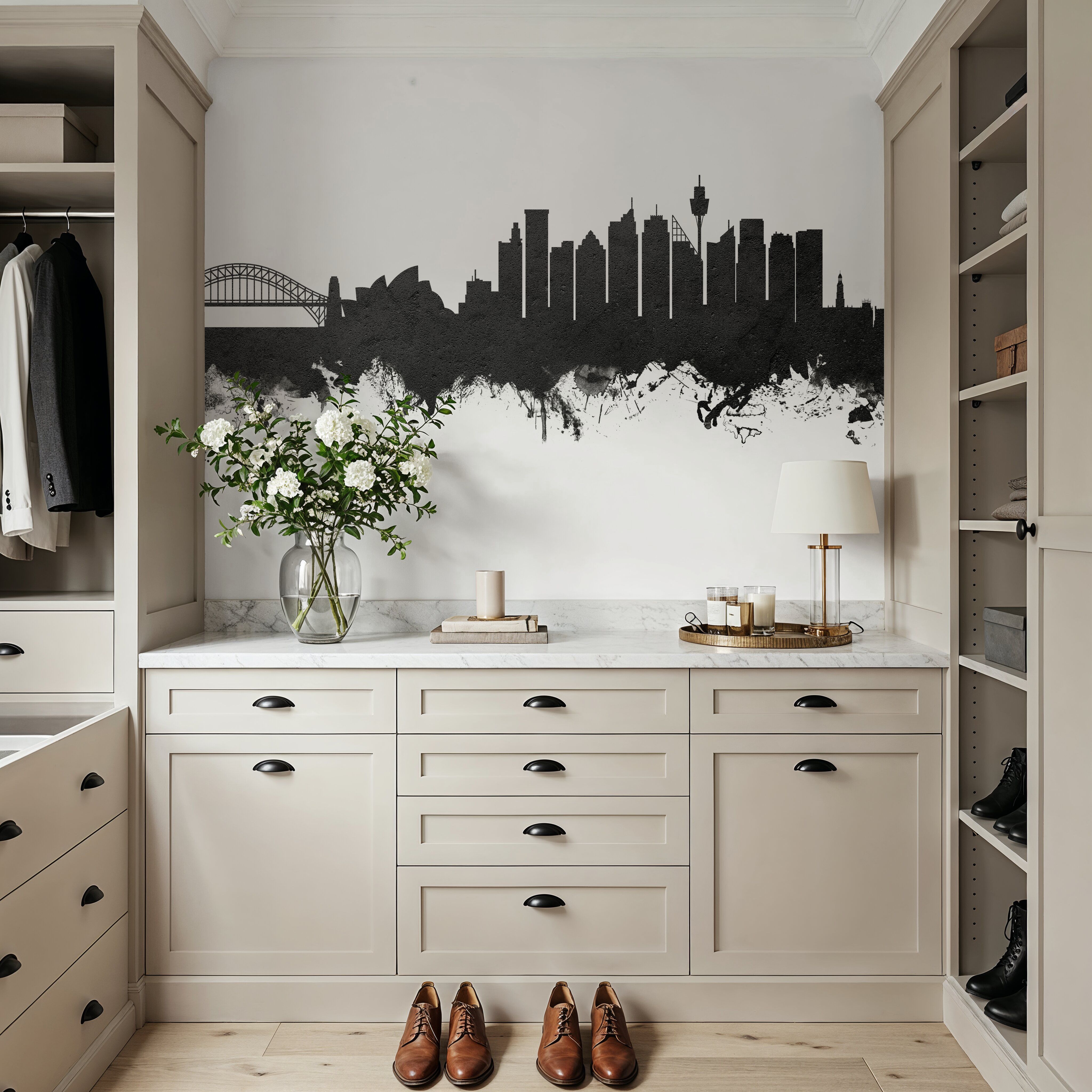 Sydney Australia Skyline Black & White