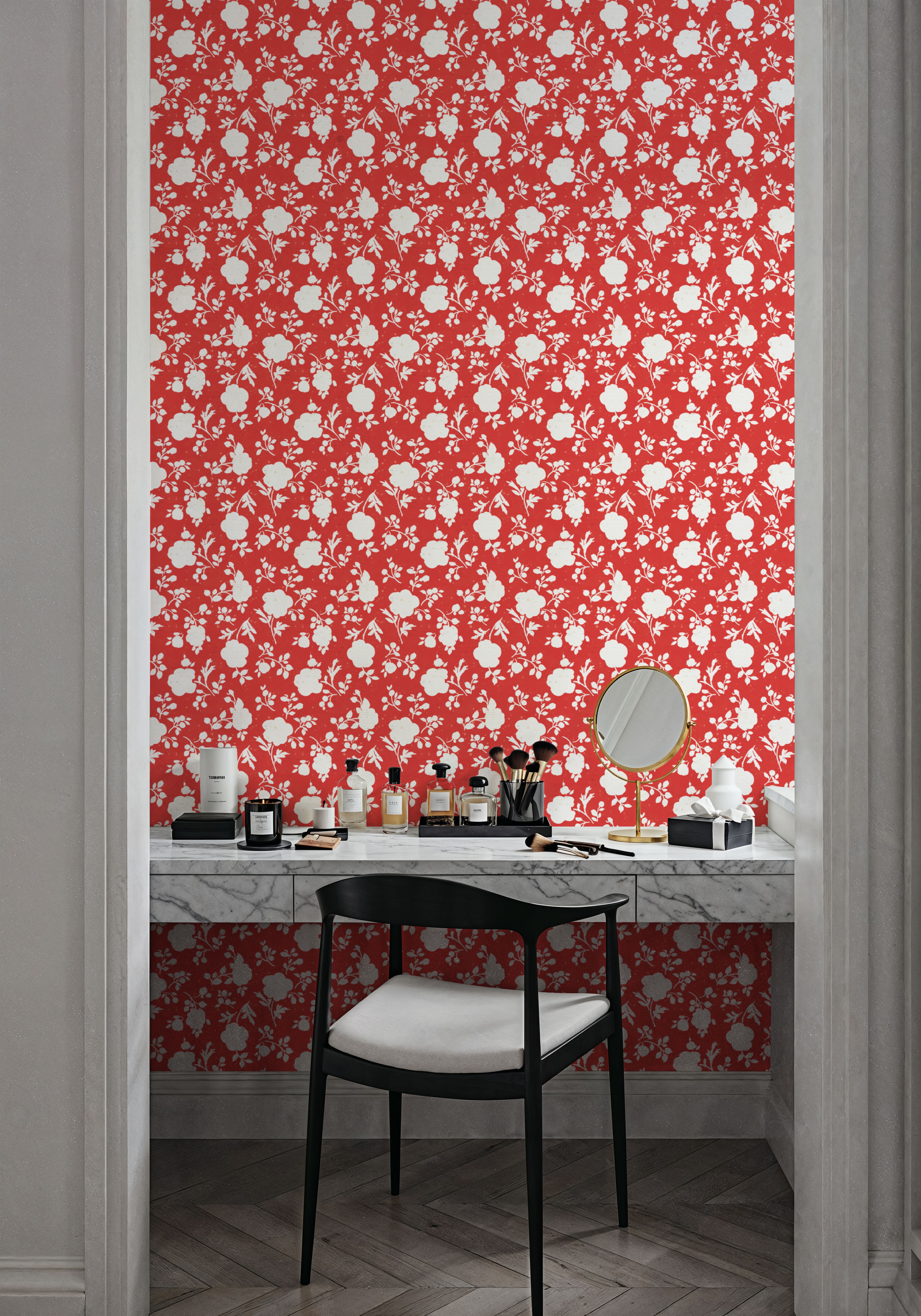 Country Flowery Red