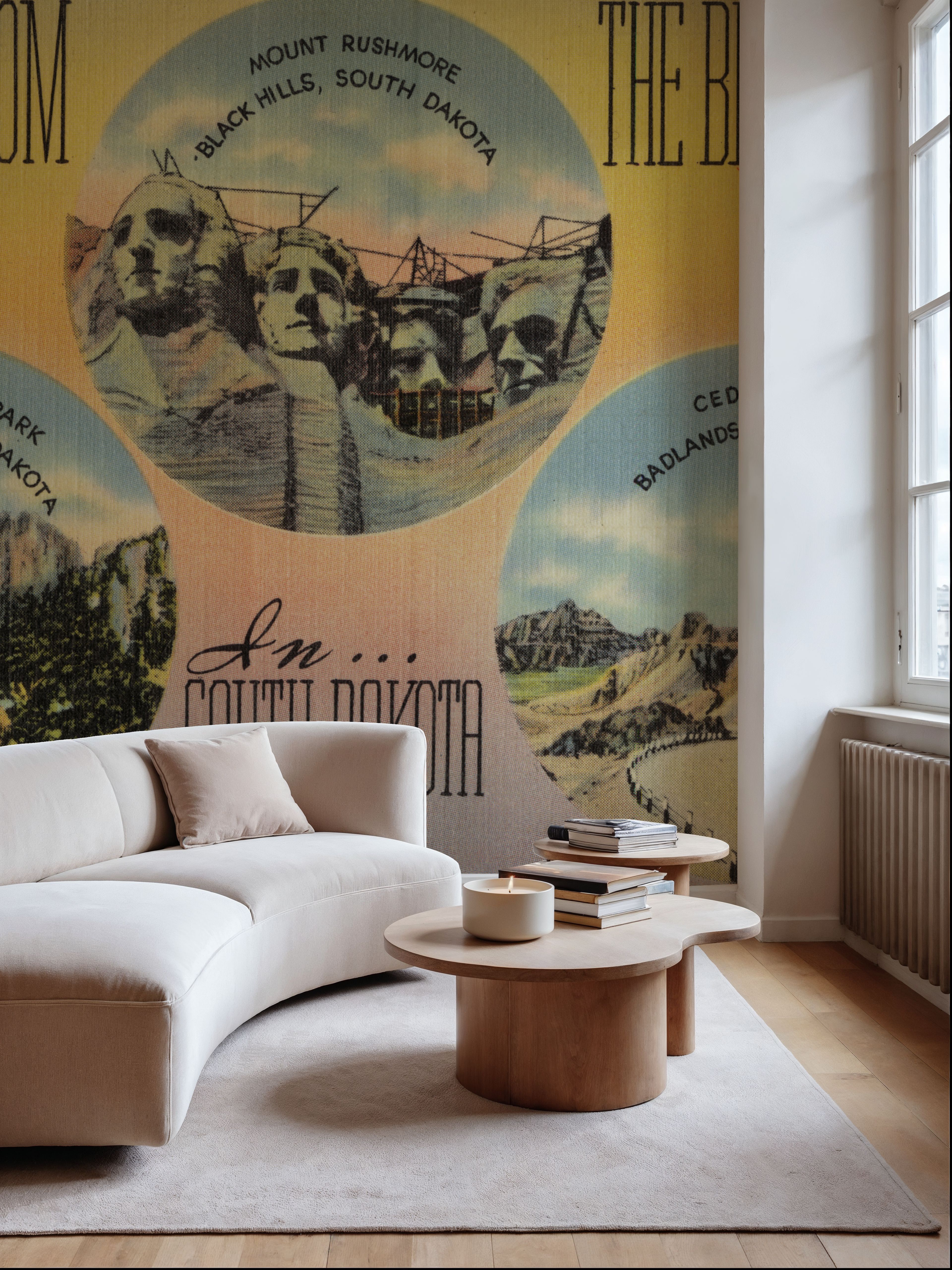 Greetings from Mount Rushmore - Screenprint Postcard