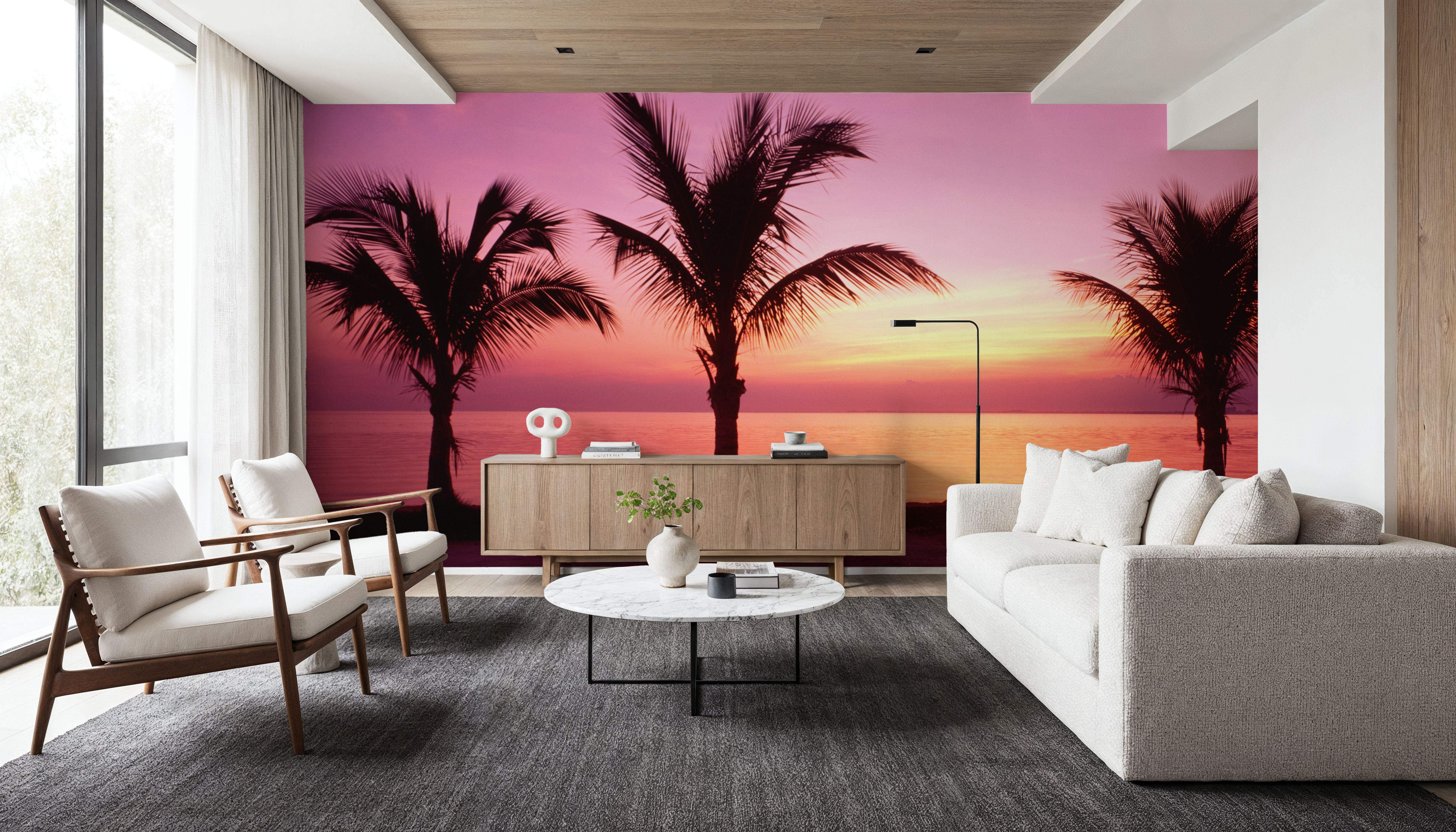 Tropical Twilight Silhouette, Wallpaper