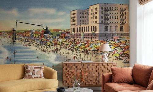 Greetings from Hermosa Biltmore Hotel - Screenprint Postcard