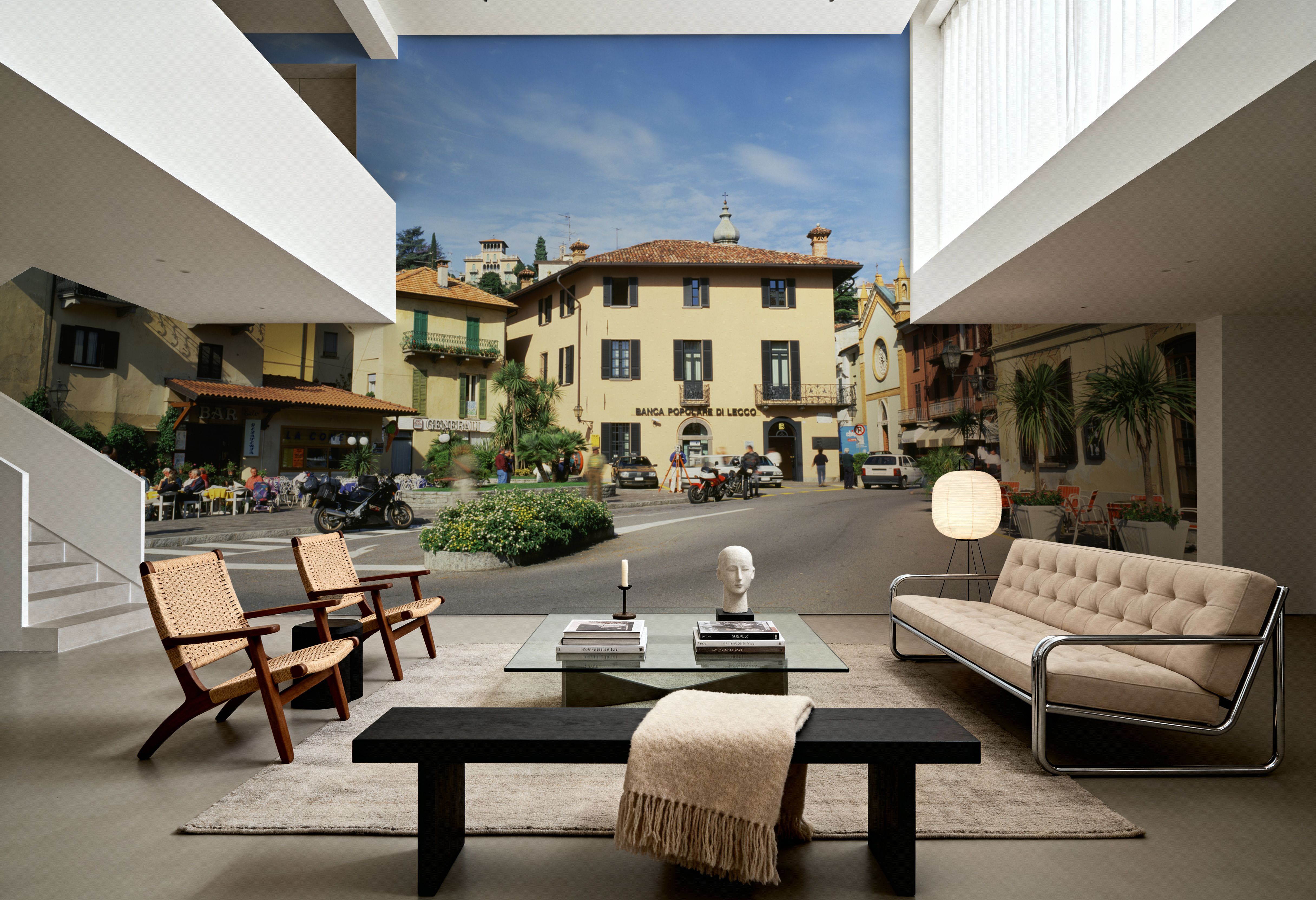 Sunny Italian Piazza, Wallpaper