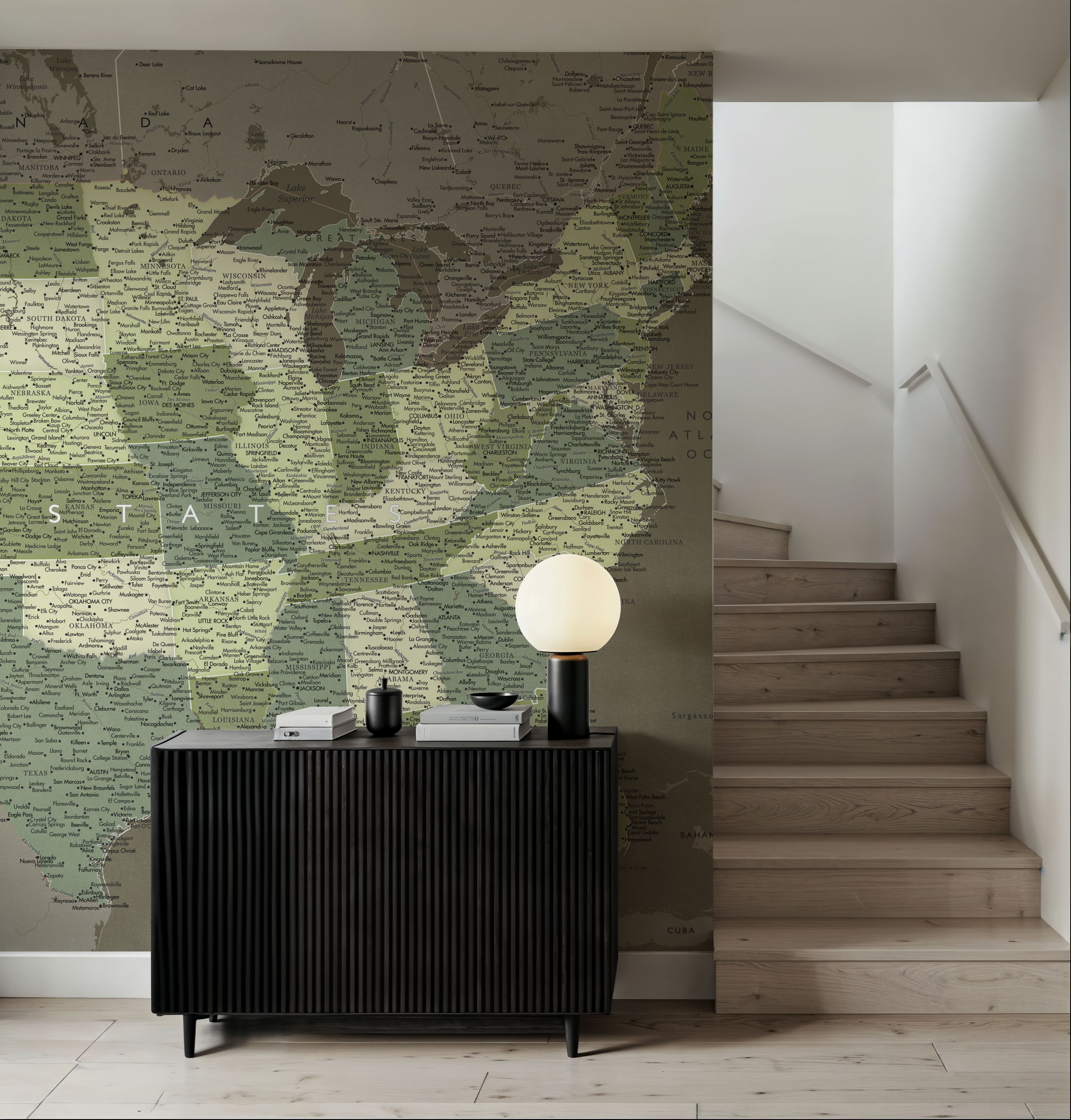 US Map Detailed - Camo