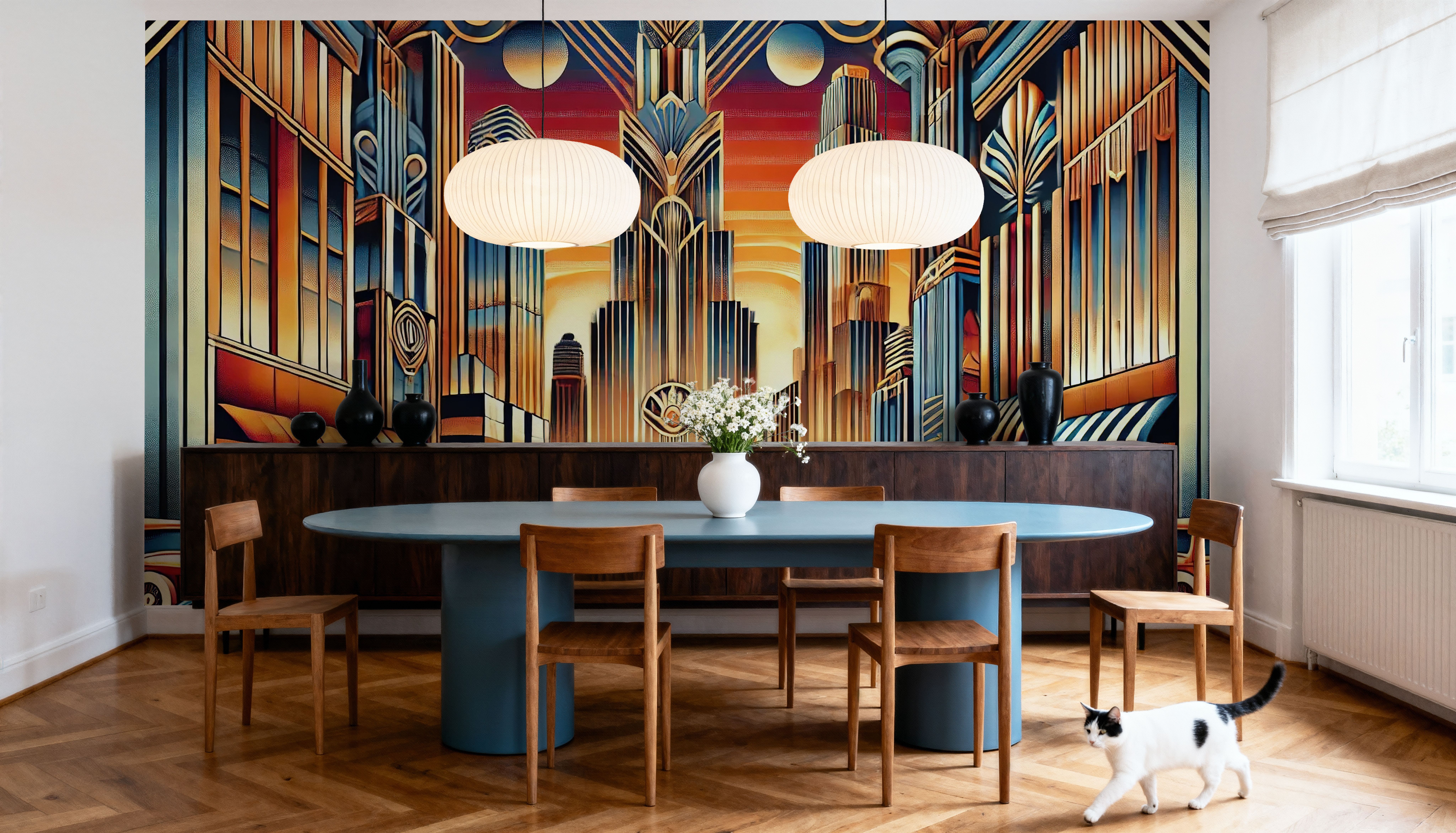 Elegant Art Deco Cityscape