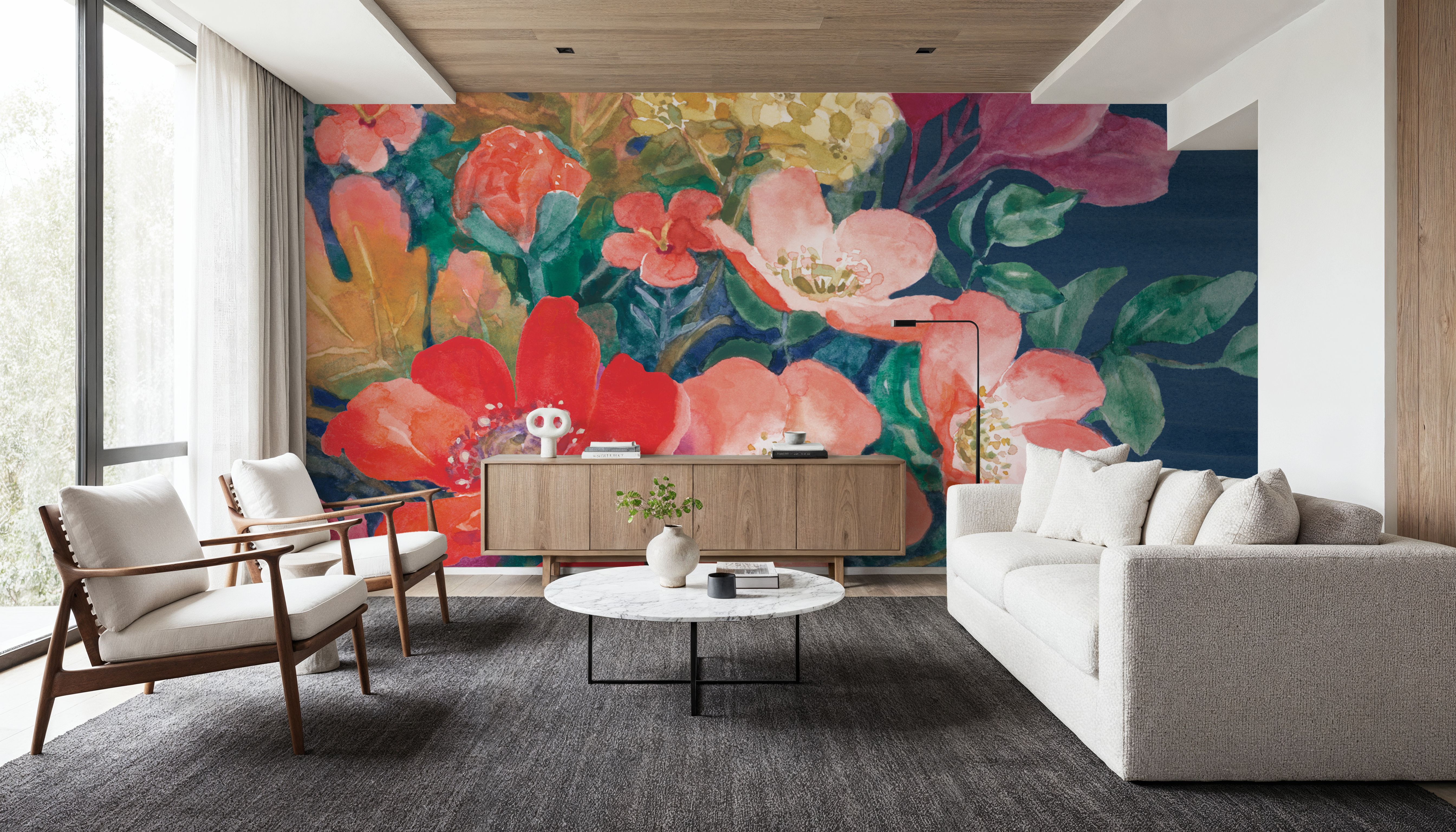 Floral Drama VI, Wallpaper