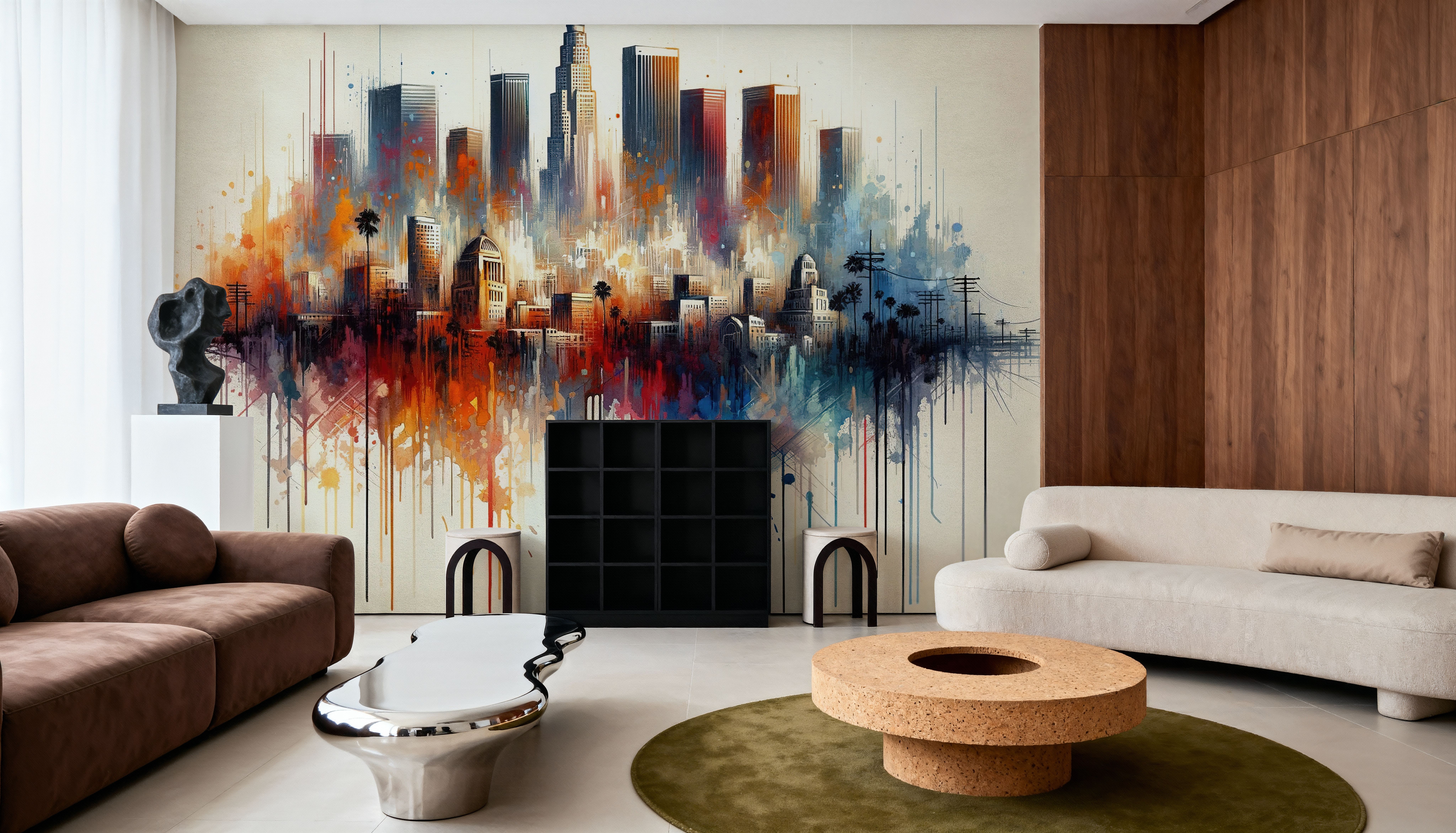 Watercolor Skyline II, Wallpaper