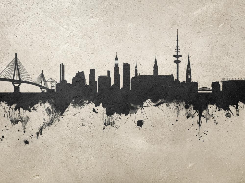 Hamburg Germany Skyline Concrete