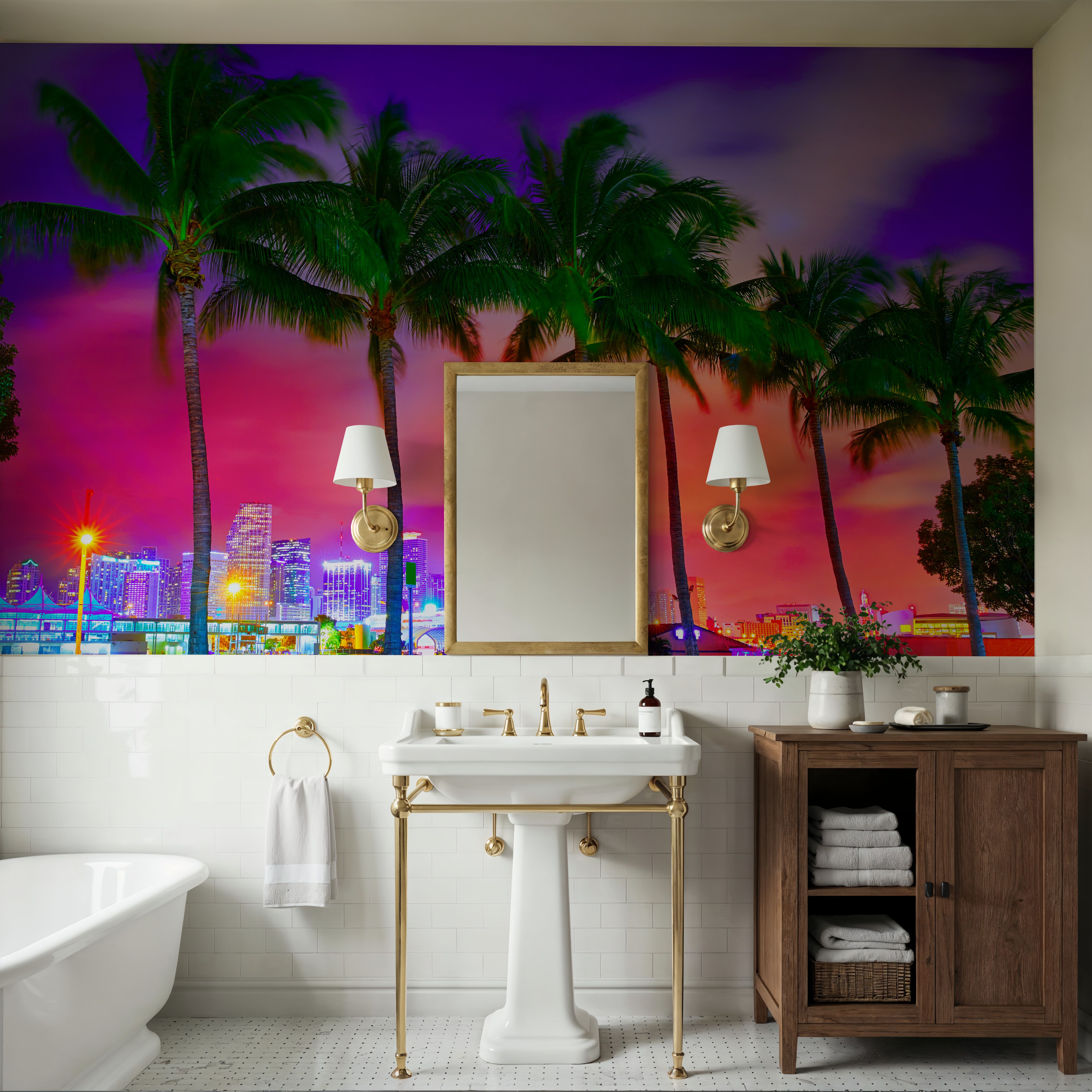 Miami Palm Sunset