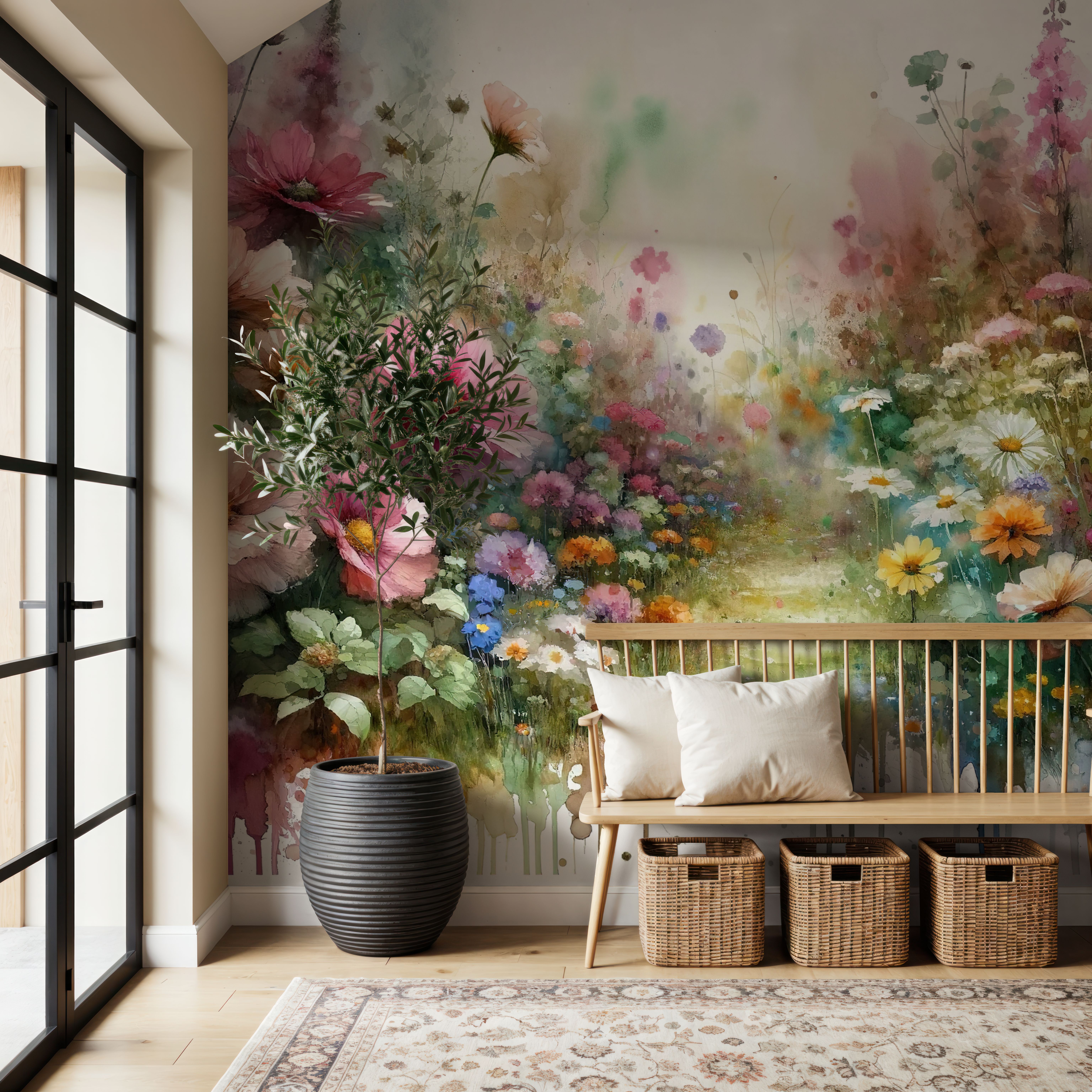 Flower Garden Watercolor