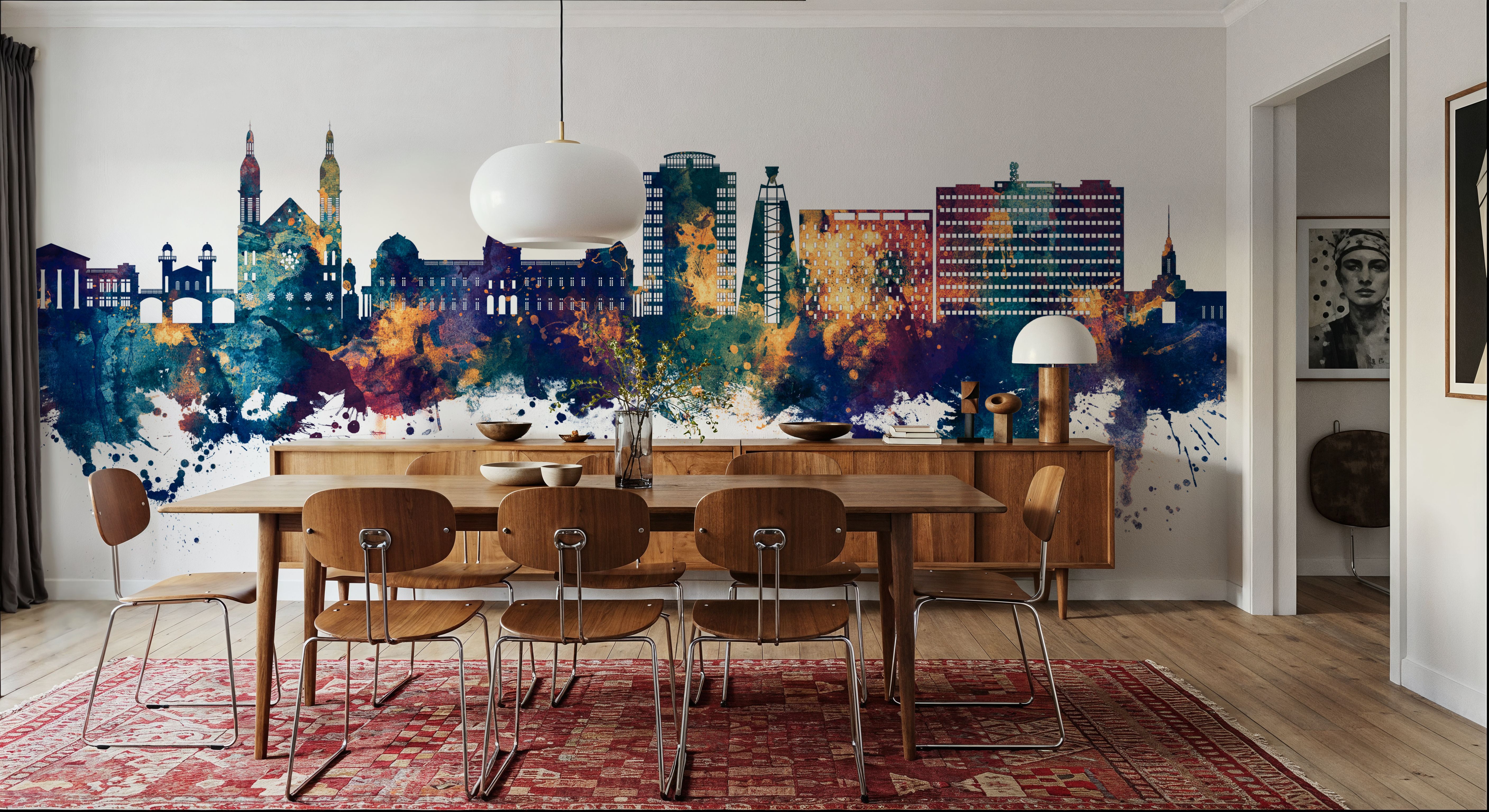 Port-au-Prince Haiti Skyline Blue & Bronze, Wallpaper