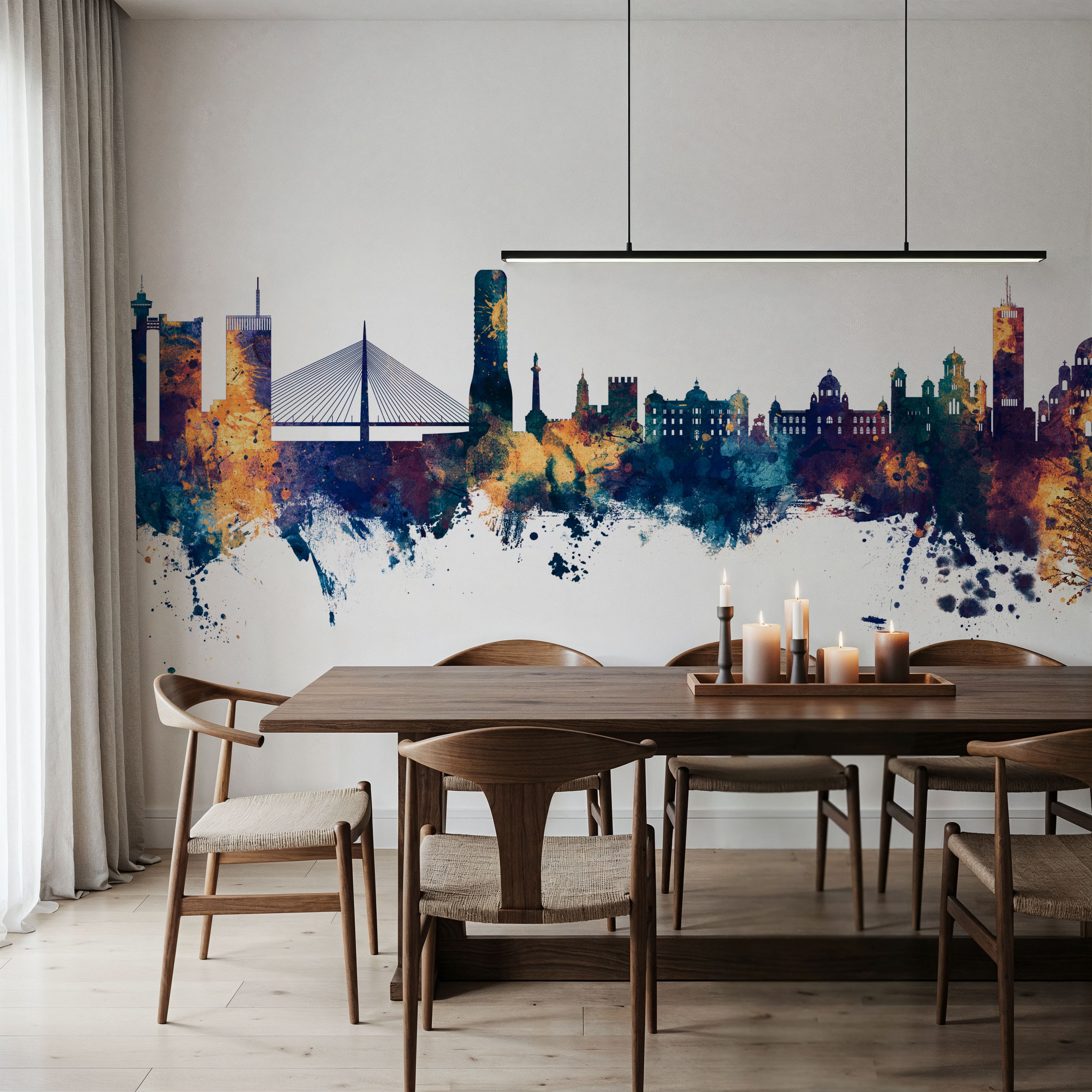 Belgrade Serbia Skyline Blue & Bronze