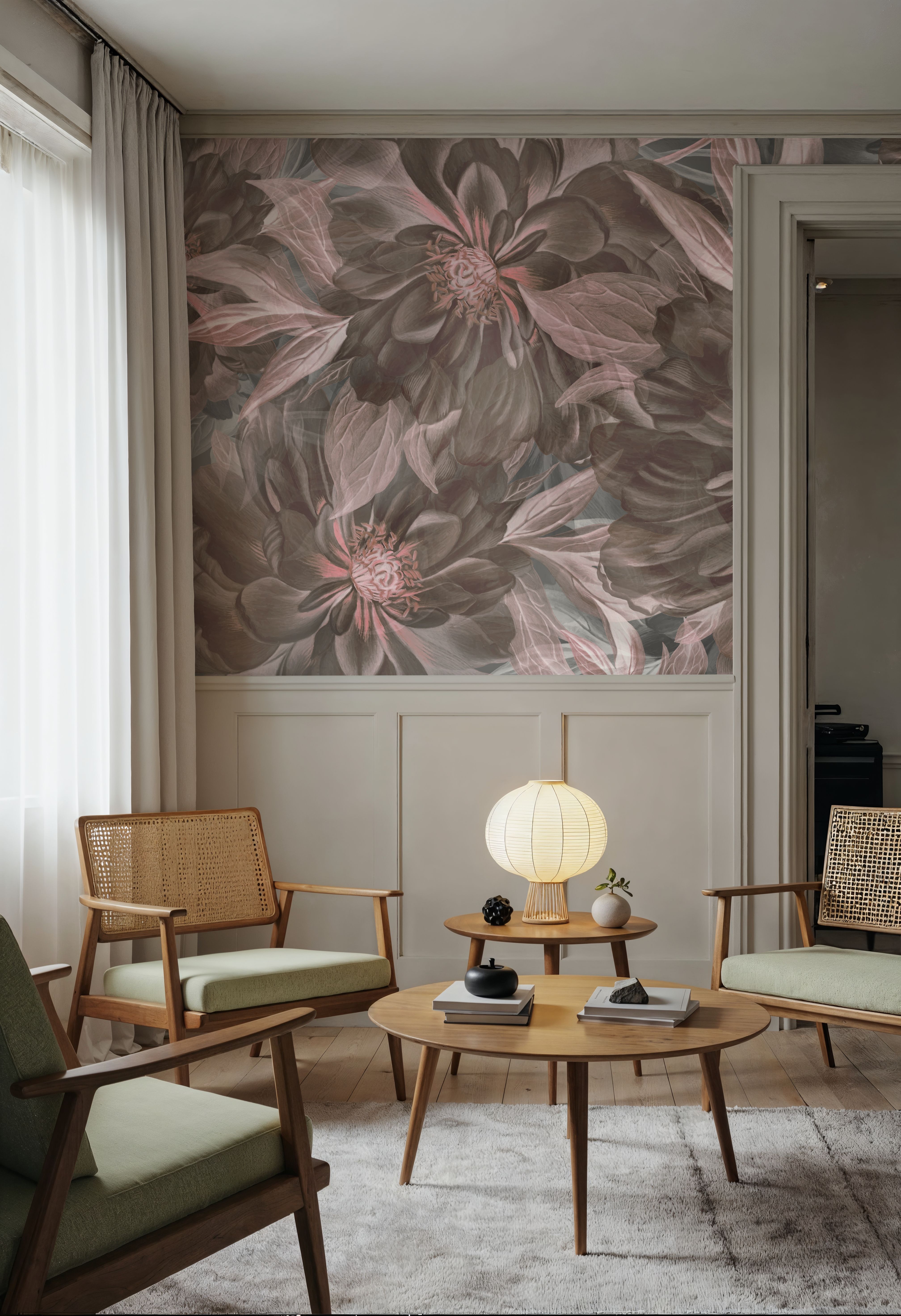Peony Study - Ash and Pink